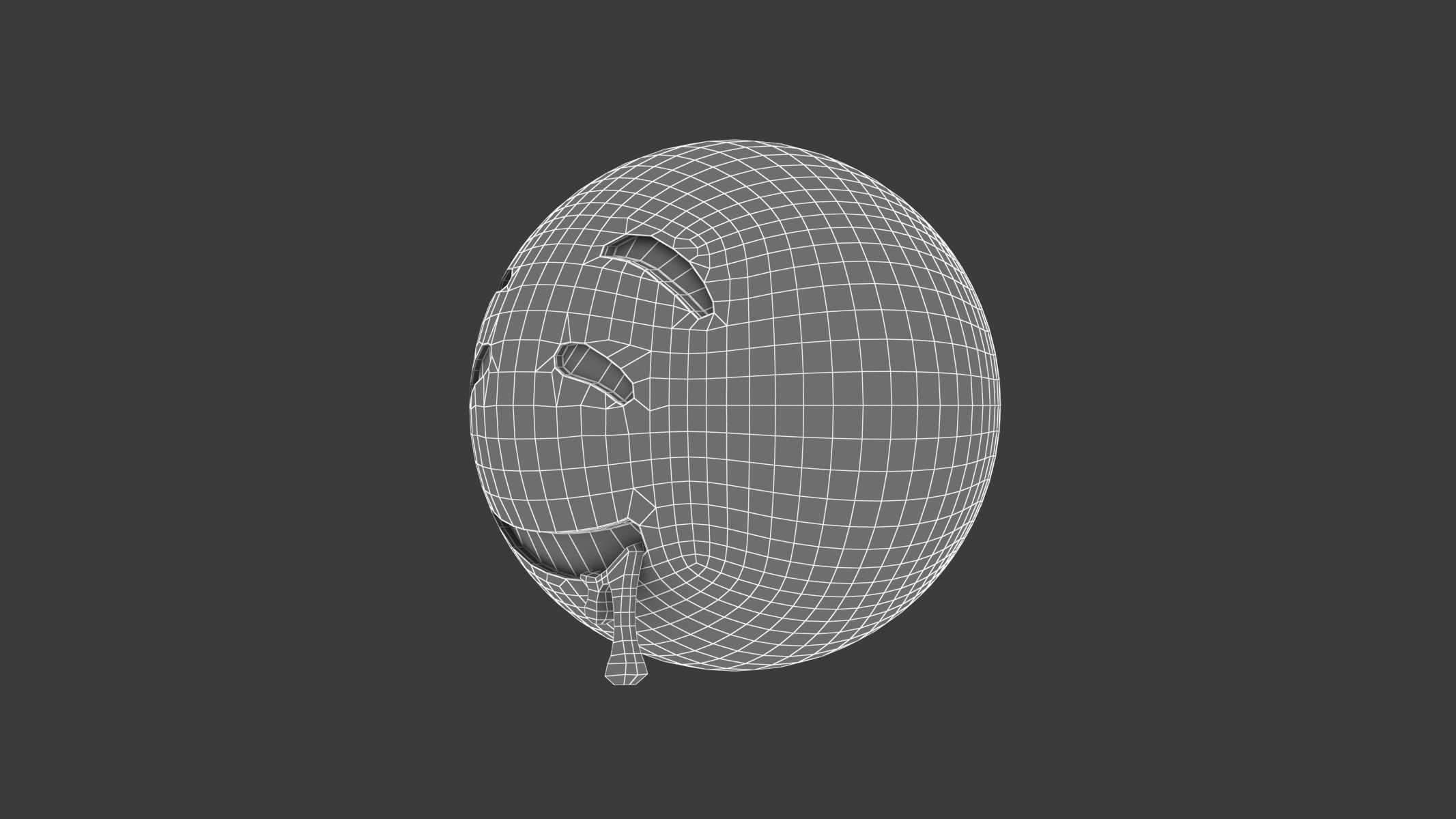 Apple Drooling Face 3D model_7