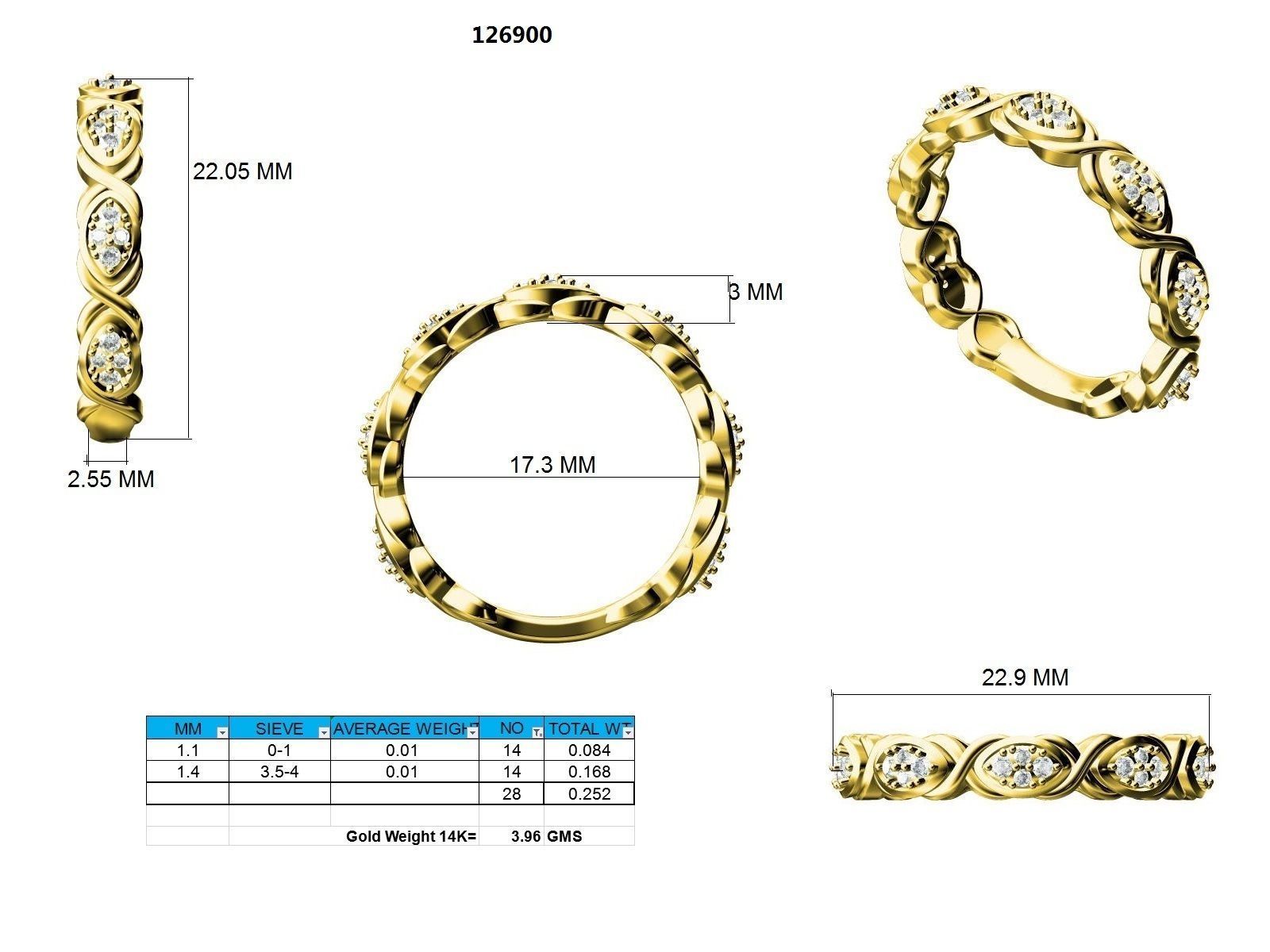 Ring - 126900 3D print model_12