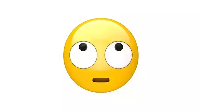 Apple Face with Rolling Eyes