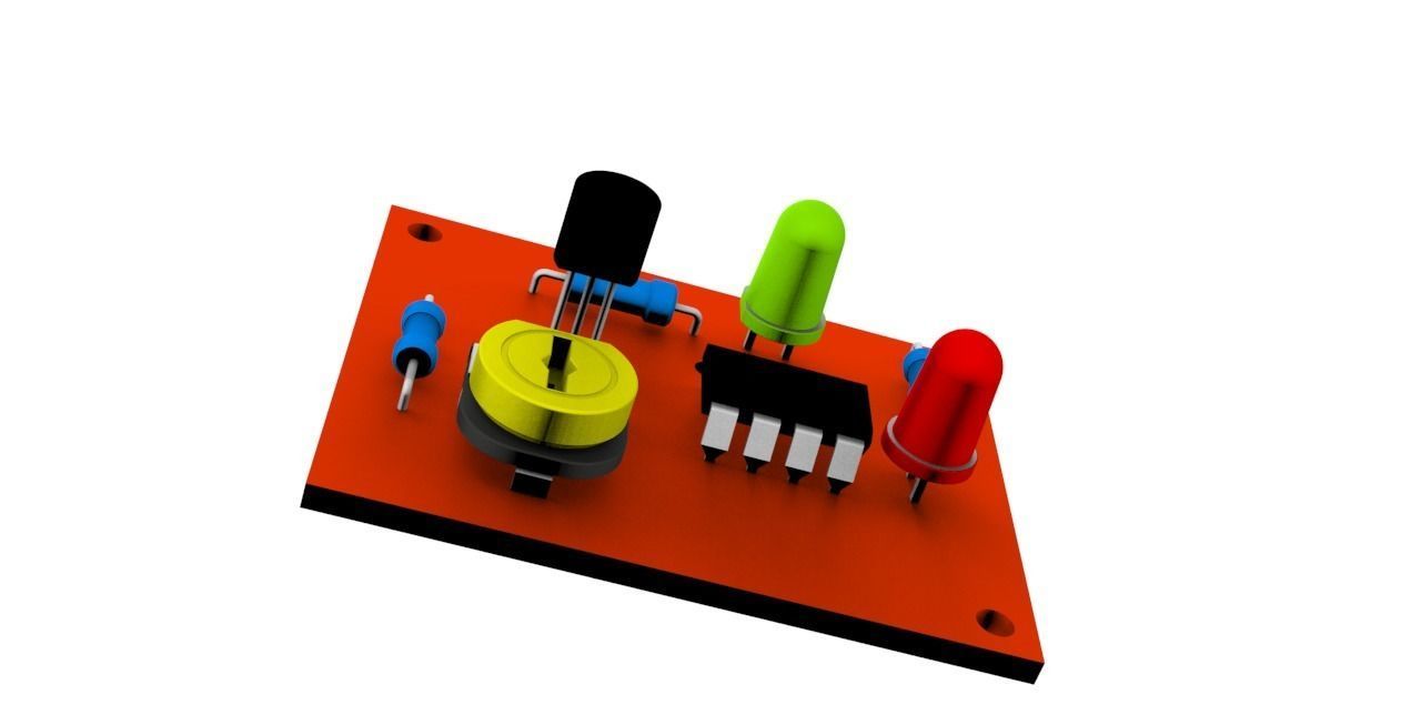 Temperature Sensor Circuit 3D print model_3