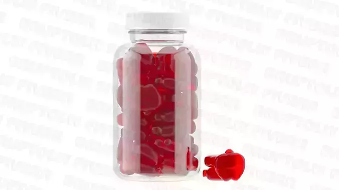 Supplement Apple Cider gummies bottle 3D model