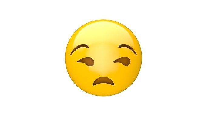  Apple Unamused Face 3D model