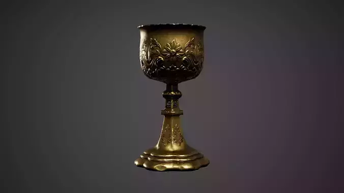 Medieval Chalice Cup Low Poly Game Ready
