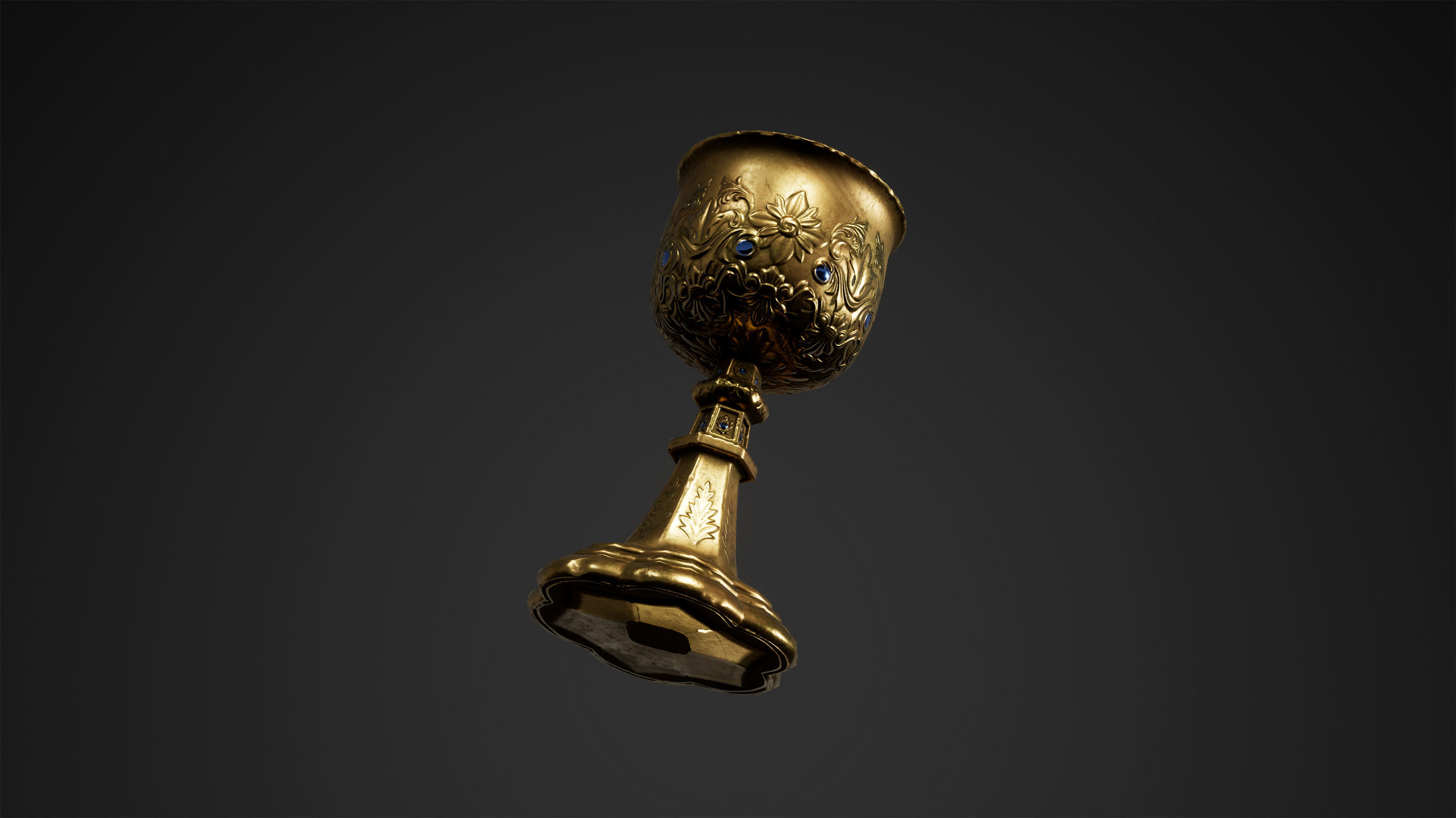 Medieval Chalice Cup Low Poly Game Ready Low-poly 3D model_5