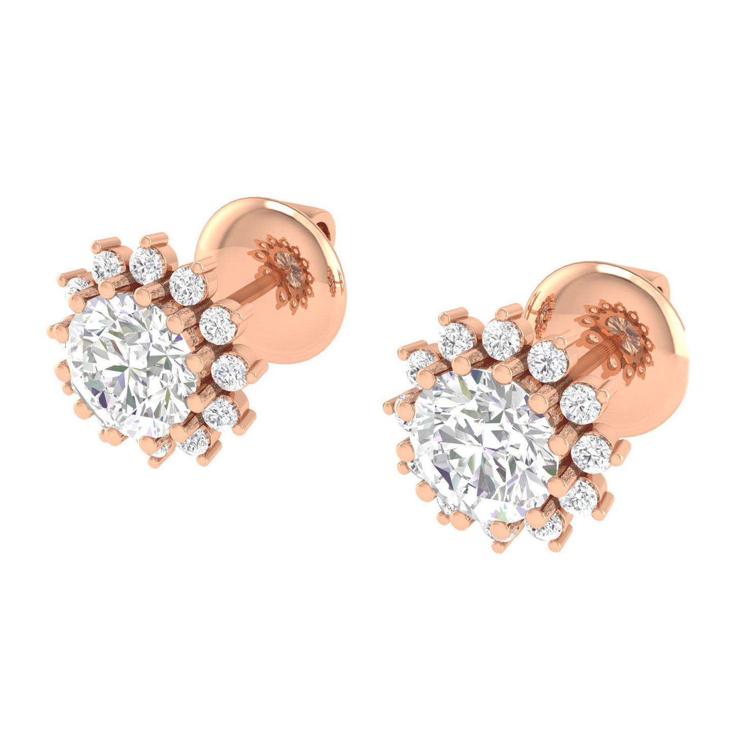 Women Round Earrings 3dm stl render detail  3D print model_2