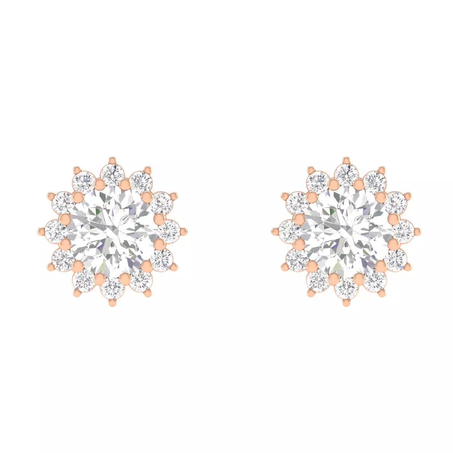 Women Round Earrings 3dm stl render detail  3D print model_0