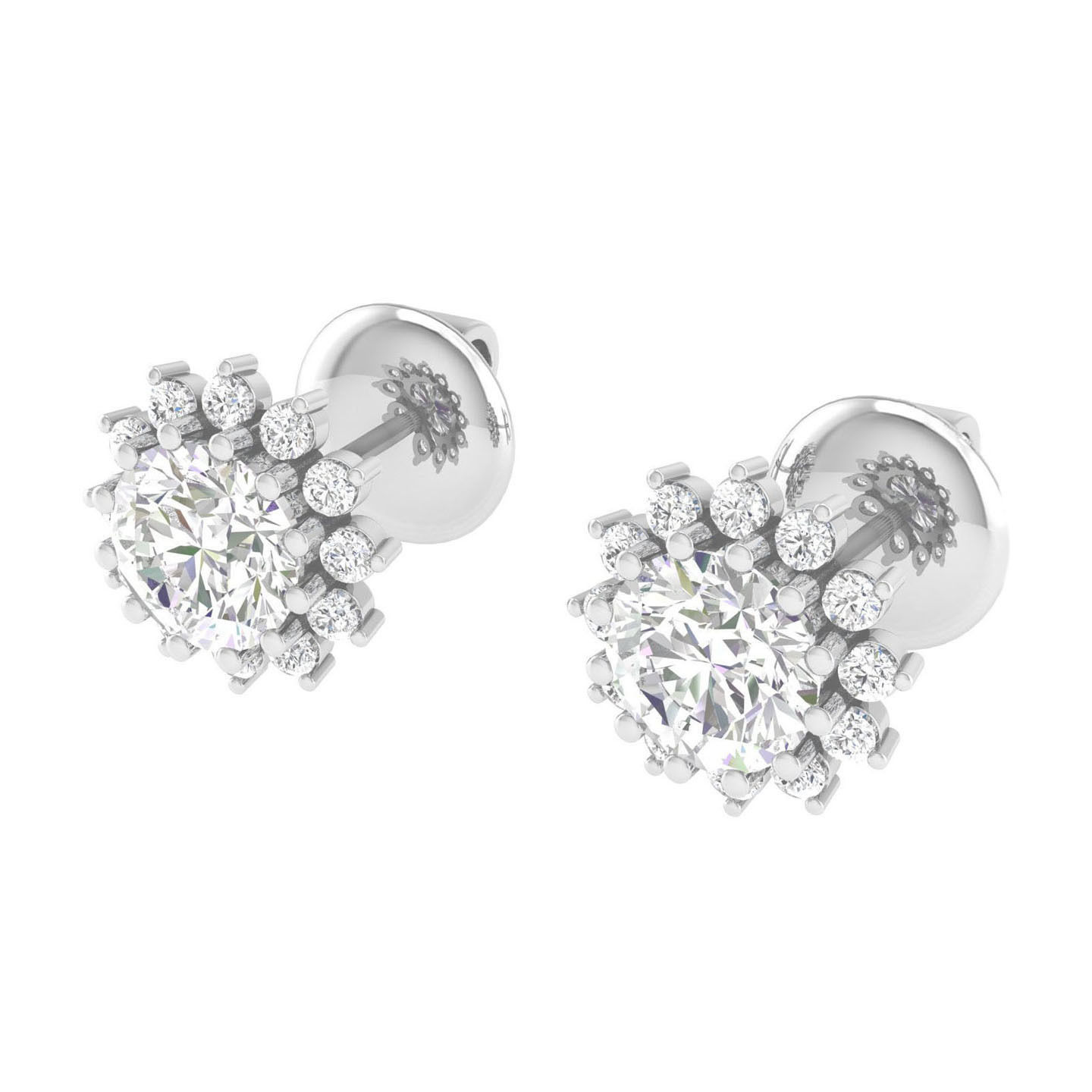 Women Round Earrings 3dm stl render detail  3D print model_5