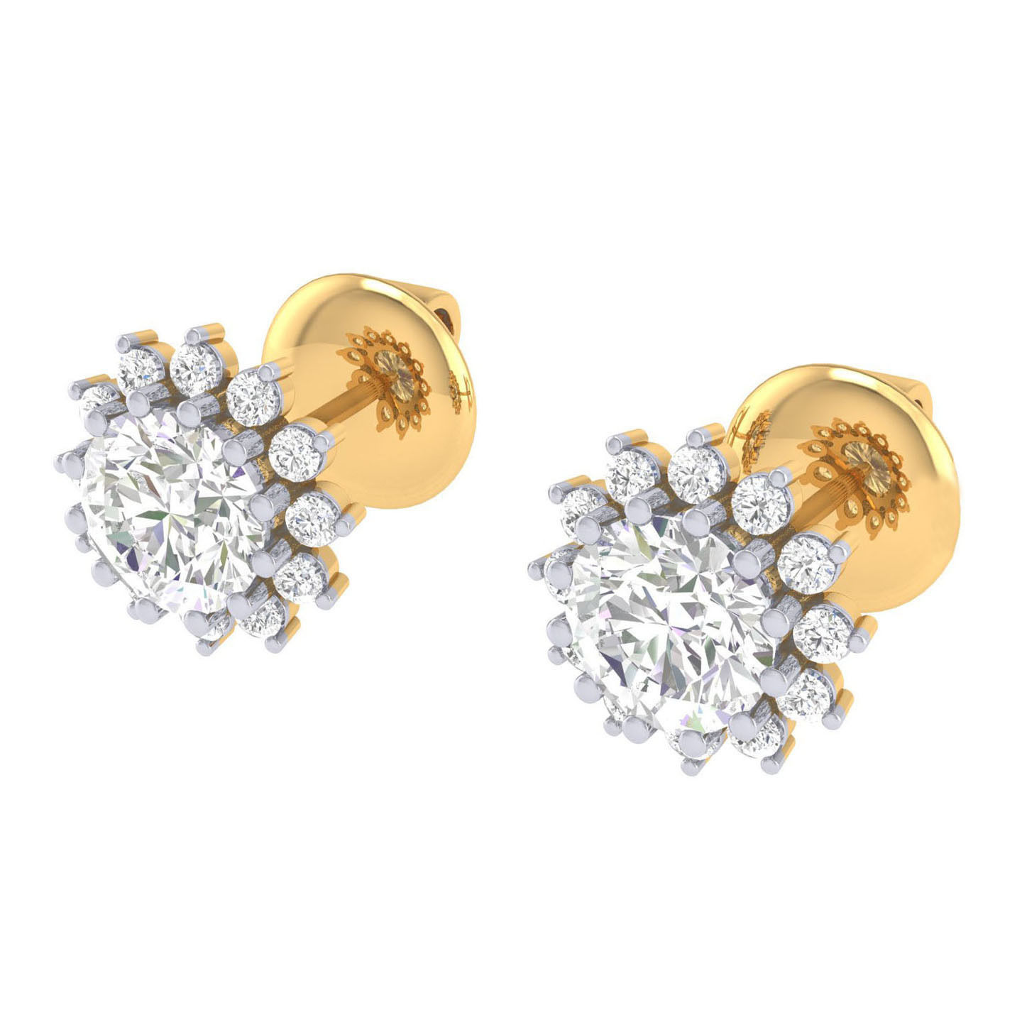 Women Round Earrings 3dm stl render detail  3D print model_8