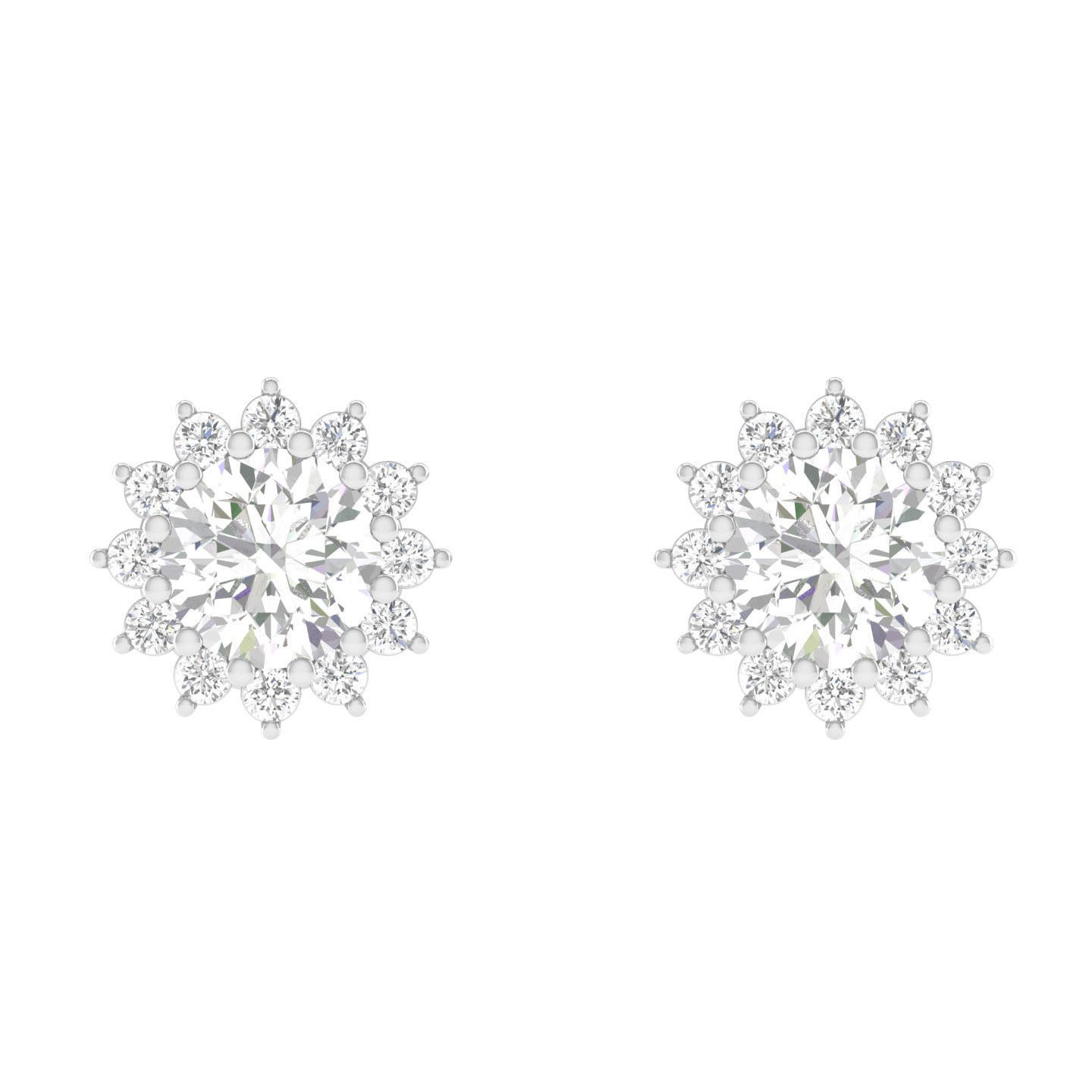 Women Round Earrings 3dm stl render detail  3D print model_3