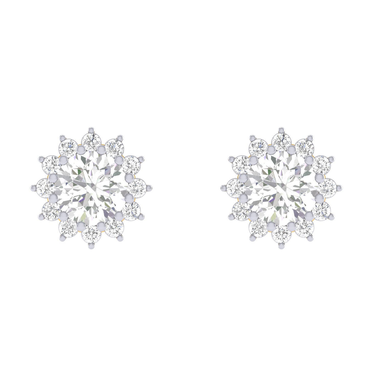 Women Round Earrings 3dm stl render detail  3D print model_6