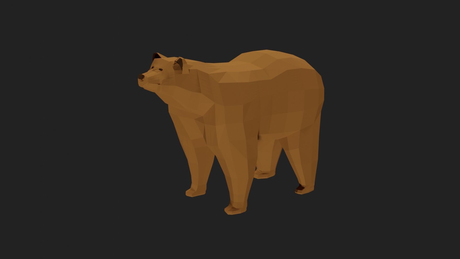 Lowpoly Bear Low-poly 3D model_2
