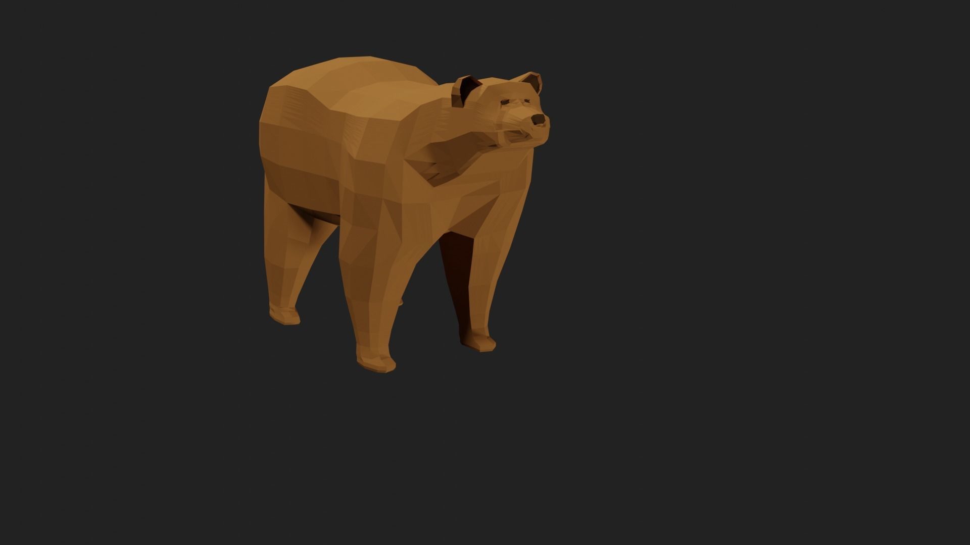 Lowpoly Bear Low-poly 3D model_19