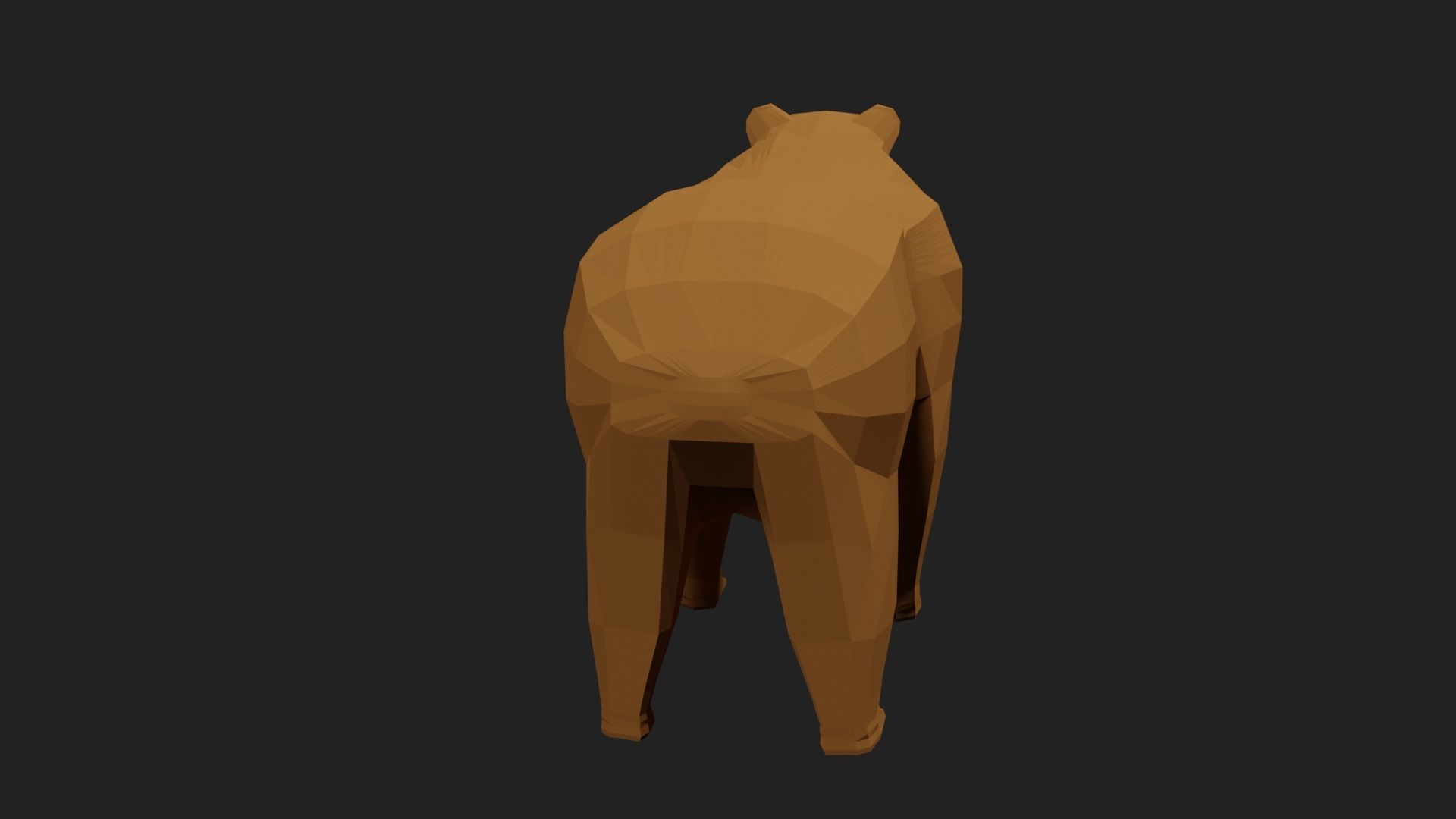 Lowpoly Bear Low-poly 3D model_11
