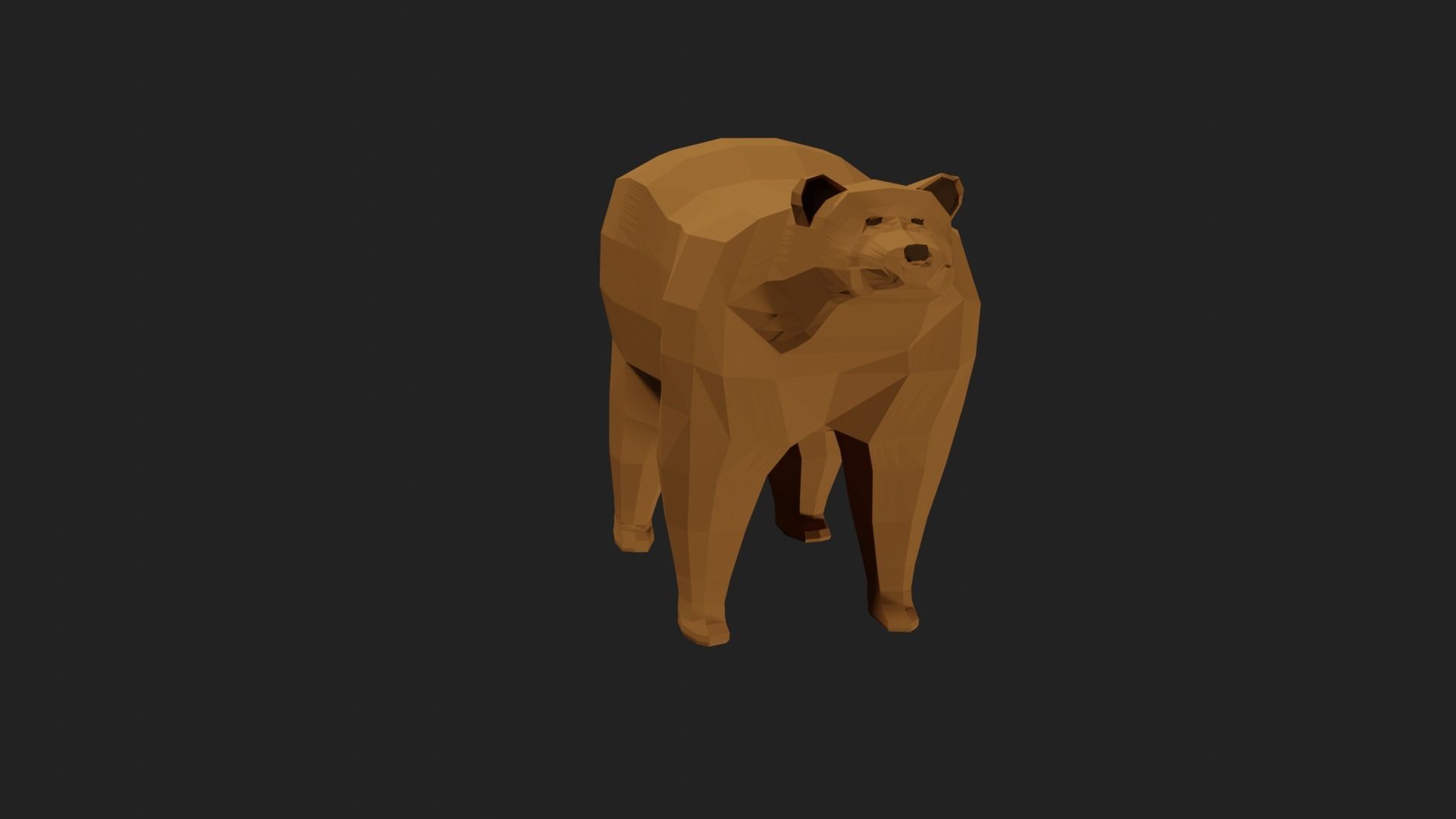 Lowpoly Bear Low-poly 3D model_20