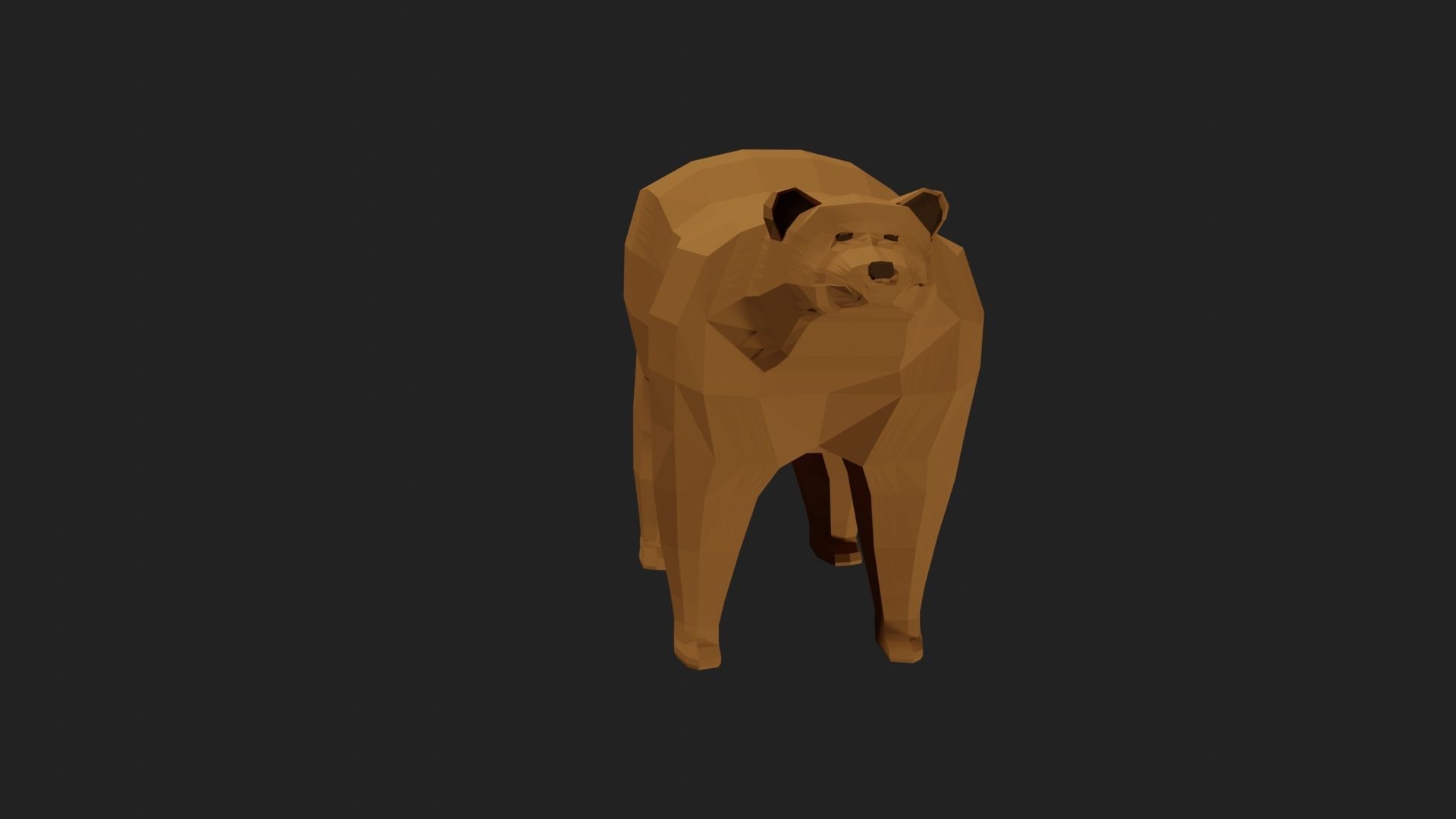 Lowpoly Bear Low-poly 3D model_21