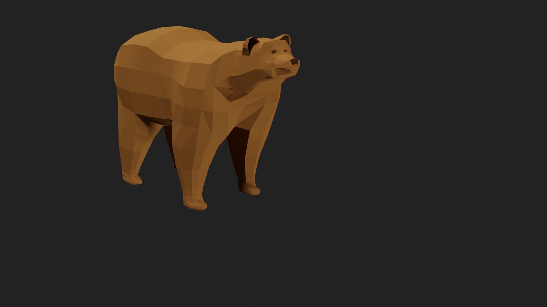 Lowpoly Bear Low-poly 3D model_18