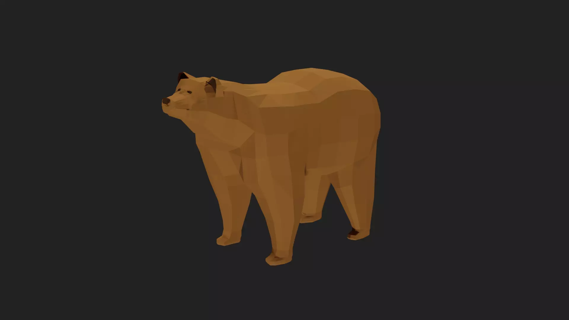Lowpoly Bear Low-poly 3D model_0
