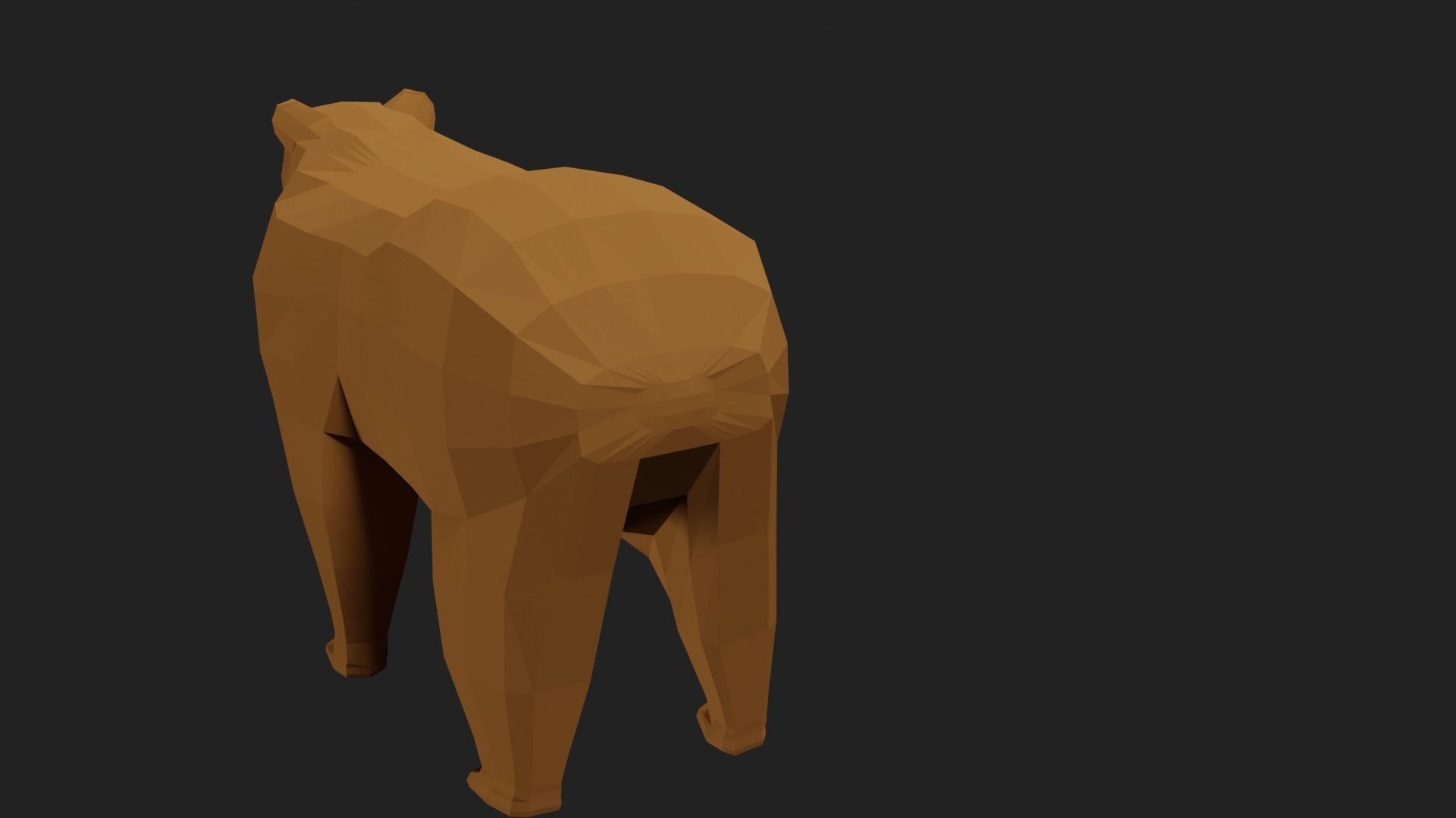 Lowpoly Bear Low-poly 3D model_8