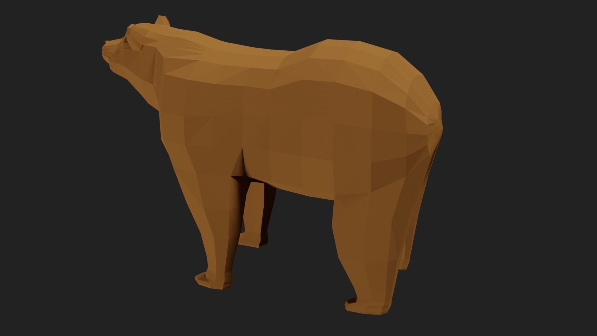 Lowpoly Bear Low-poly 3D model_6