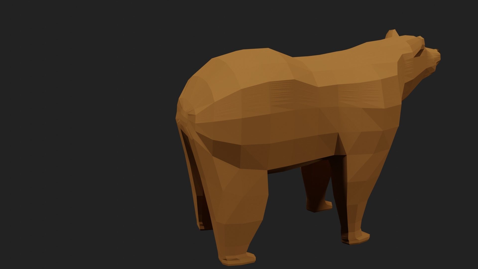 Lowpoly Bear Low-poly 3D model_13
