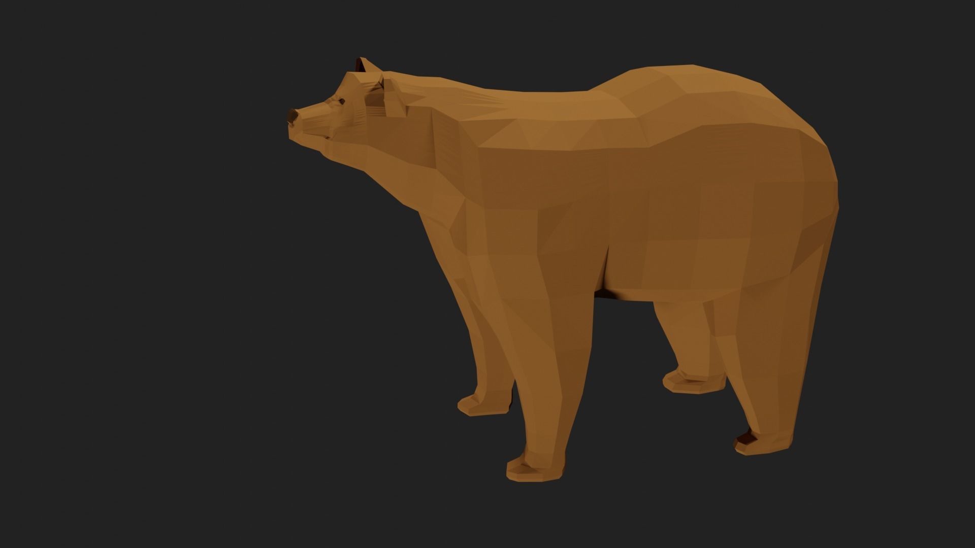 Lowpoly Bear Low-poly 3D model_4