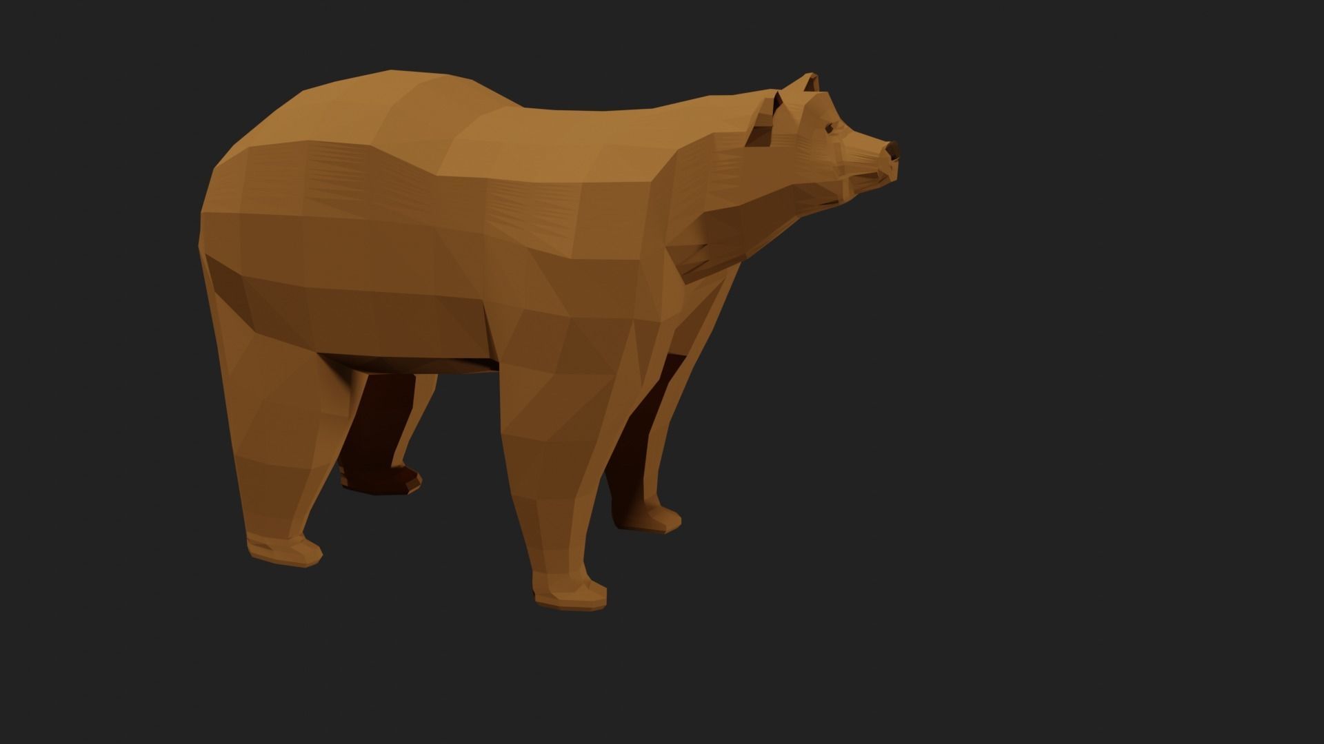 Lowpoly Bear Low-poly 3D model_16