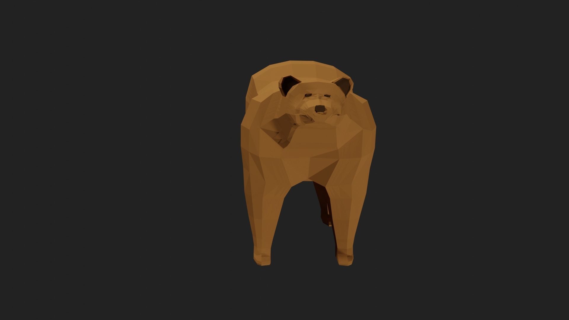 Lowpoly Bear Low-poly 3D model_22
