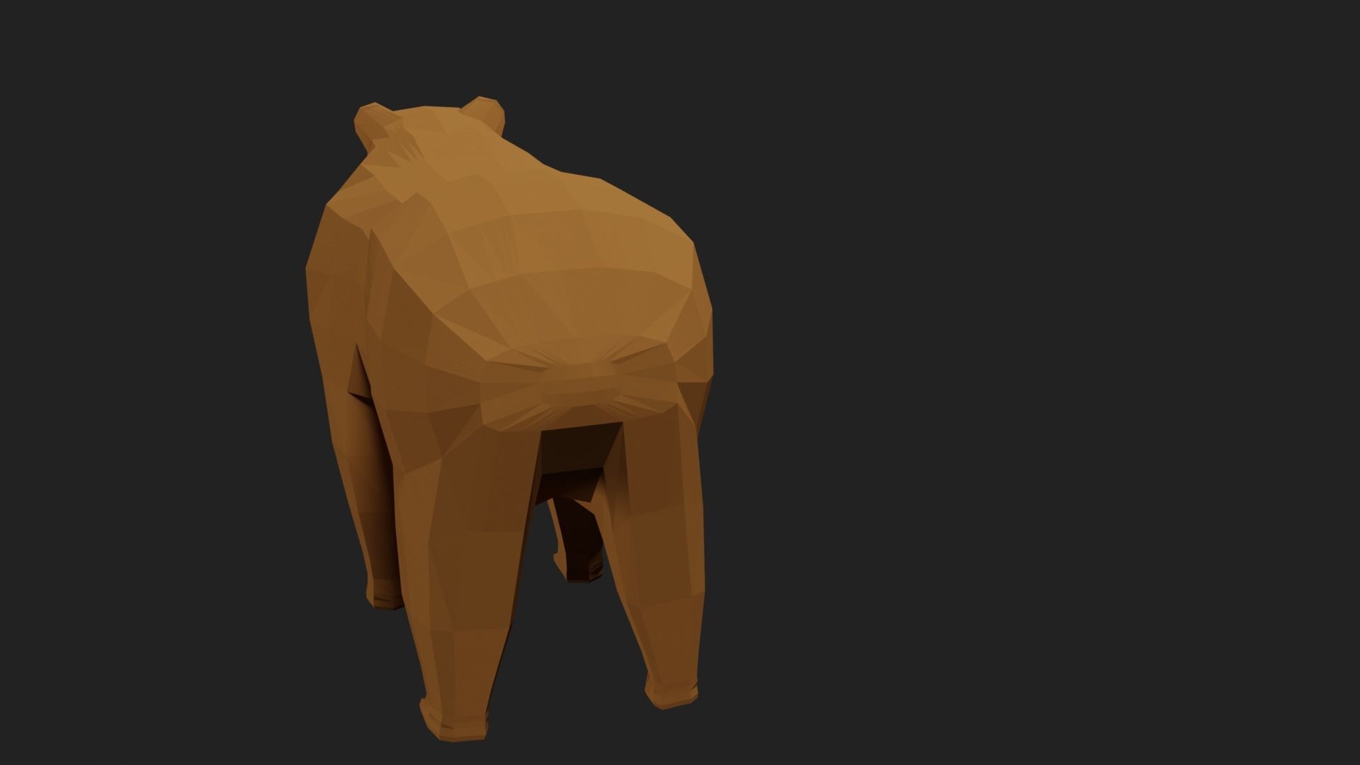 Lowpoly Bear Low-poly 3D model_9