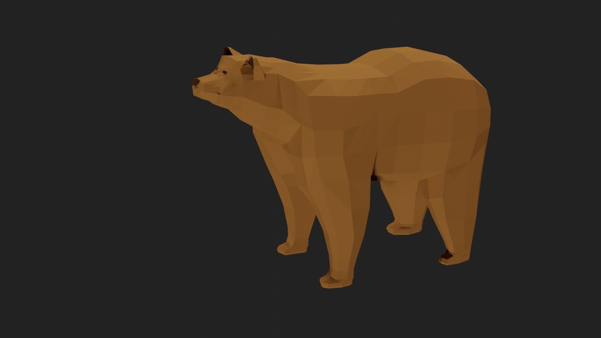 Lowpoly Bear Low-poly 3D model_3