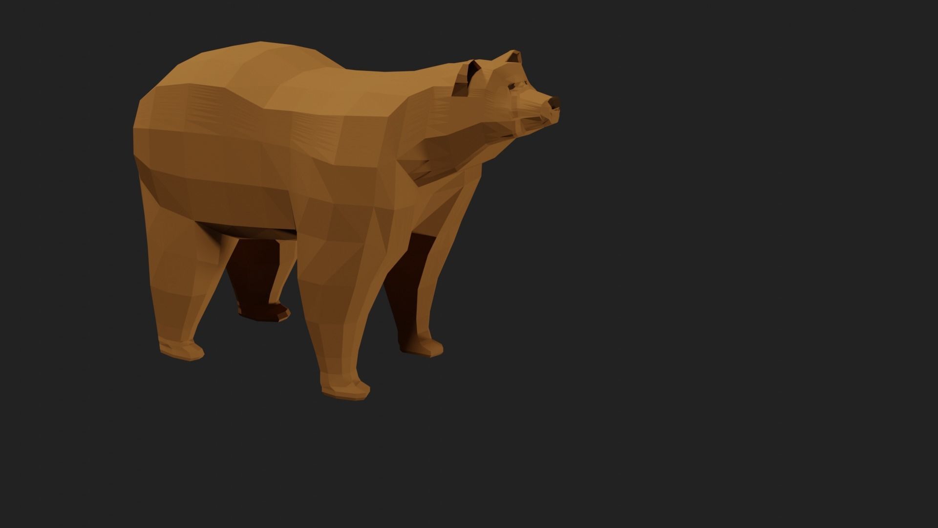 Lowpoly Bear Low-poly 3D model_17
