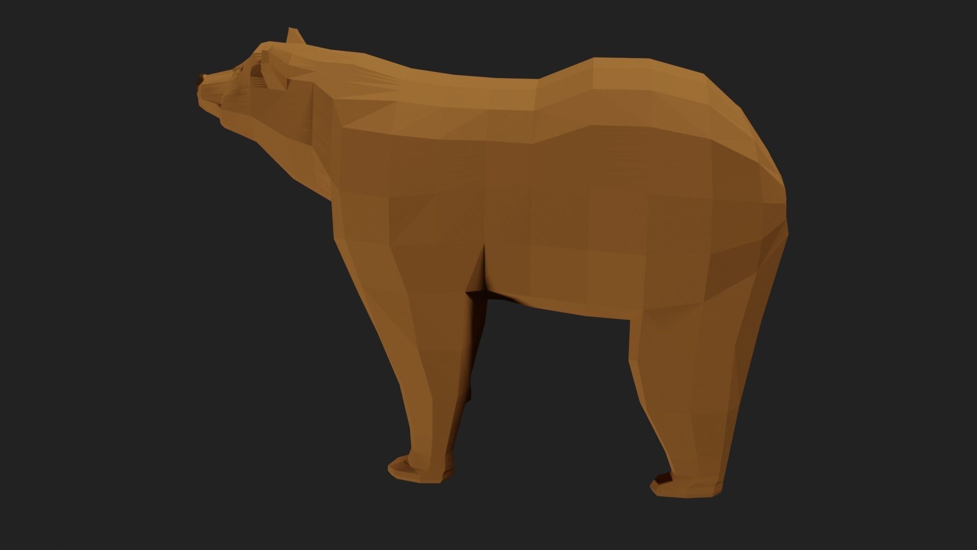 Lowpoly Bear Low-poly 3D model_5