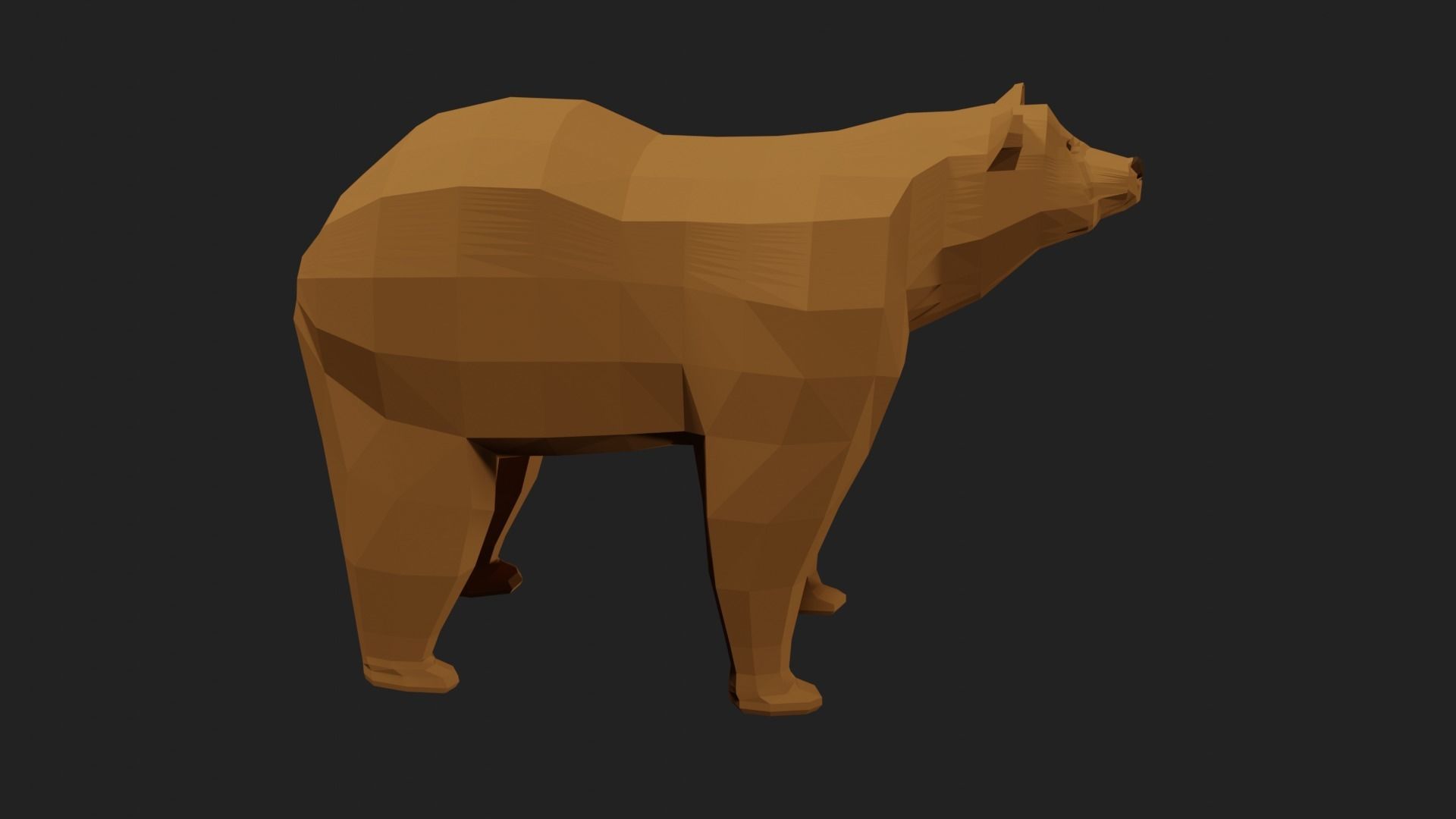 Lowpoly Bear Low-poly 3D model_15