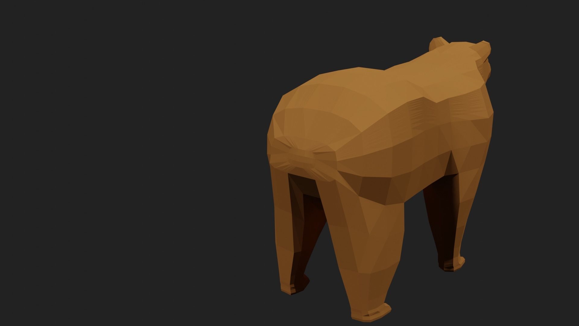 Lowpoly Bear Low-poly 3D model_12