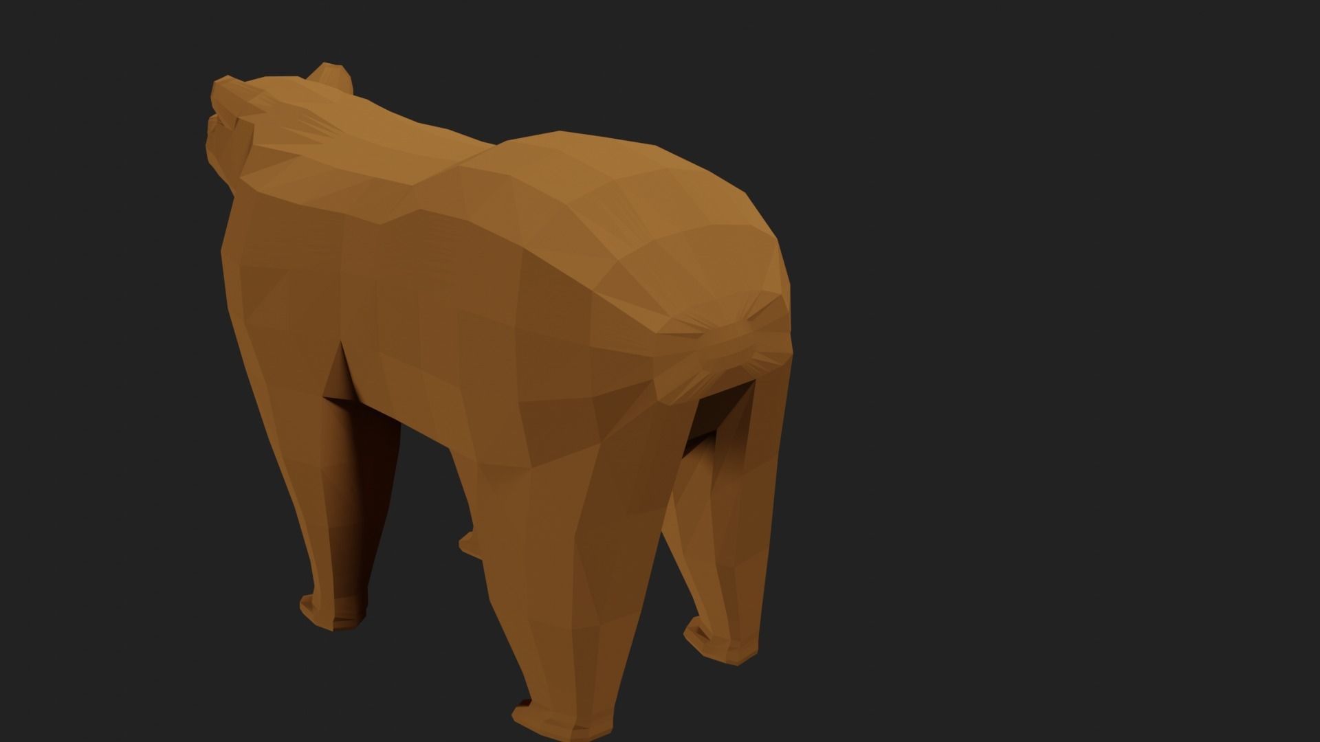 Lowpoly Bear Low-poly 3D model_7