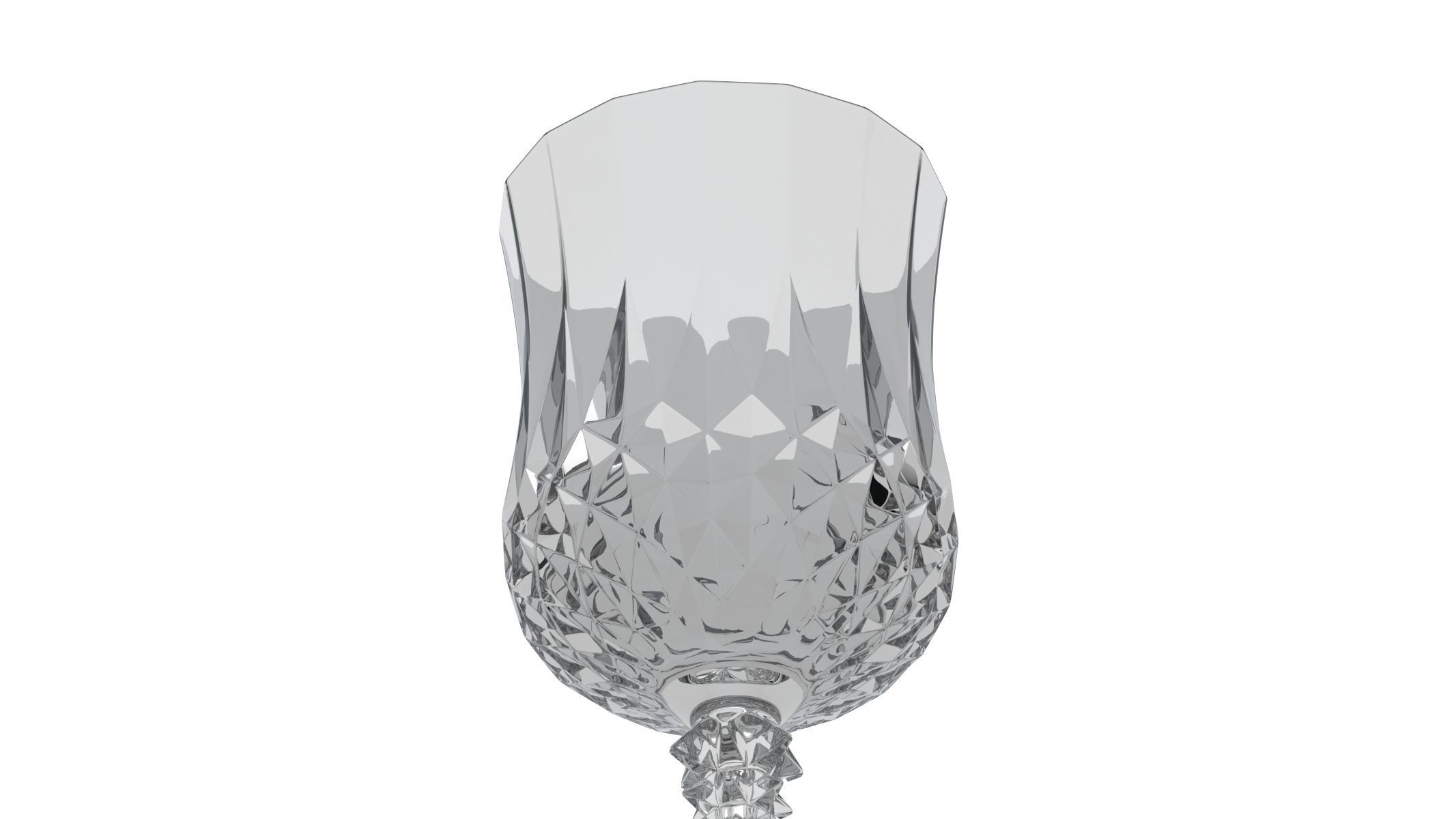 Bar Craft Acrylic Ornate Elegance Wine Glass 3D model_3