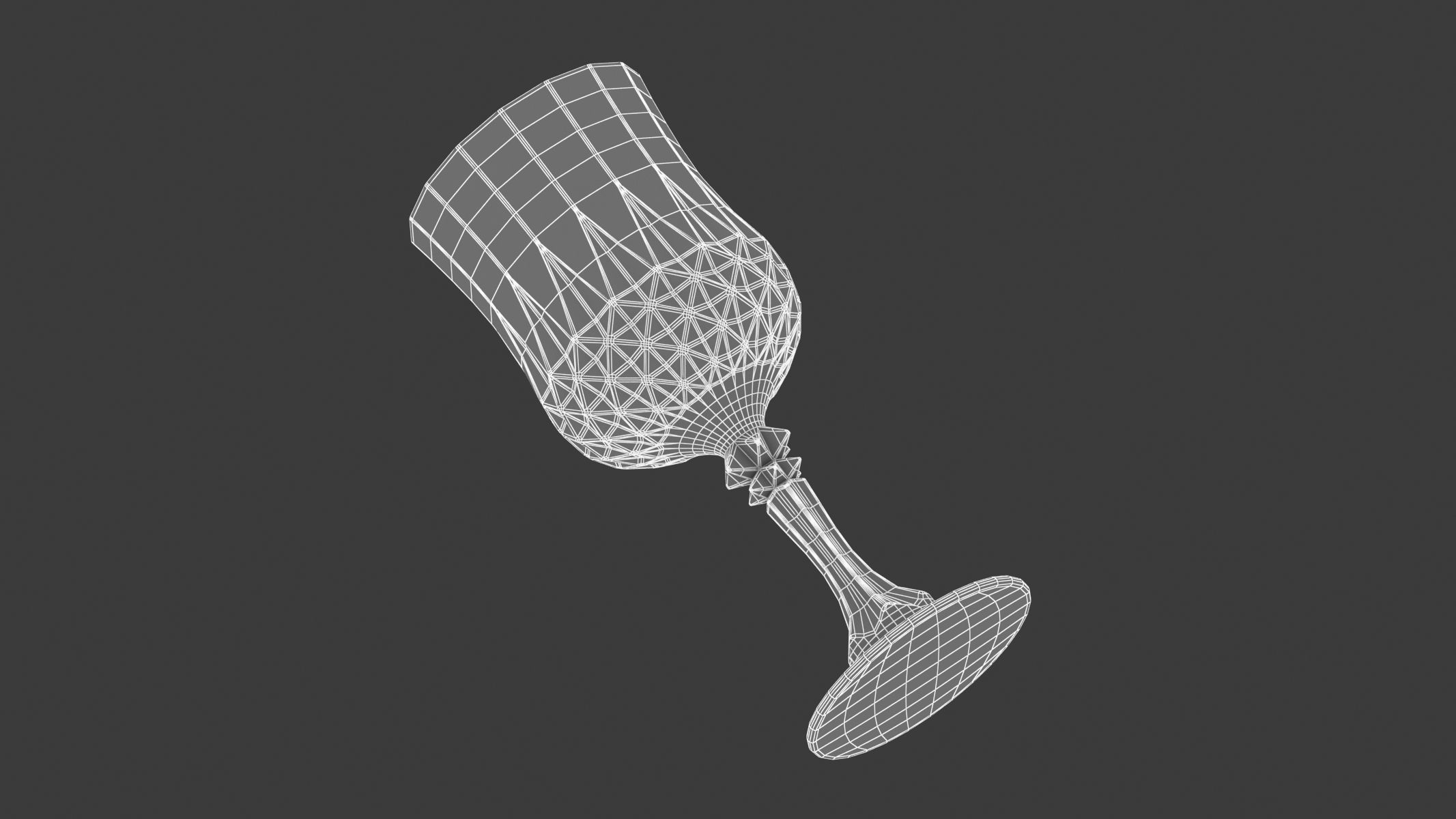 Bar Craft Acrylic Ornate Elegance Wine Glass 3D model_6