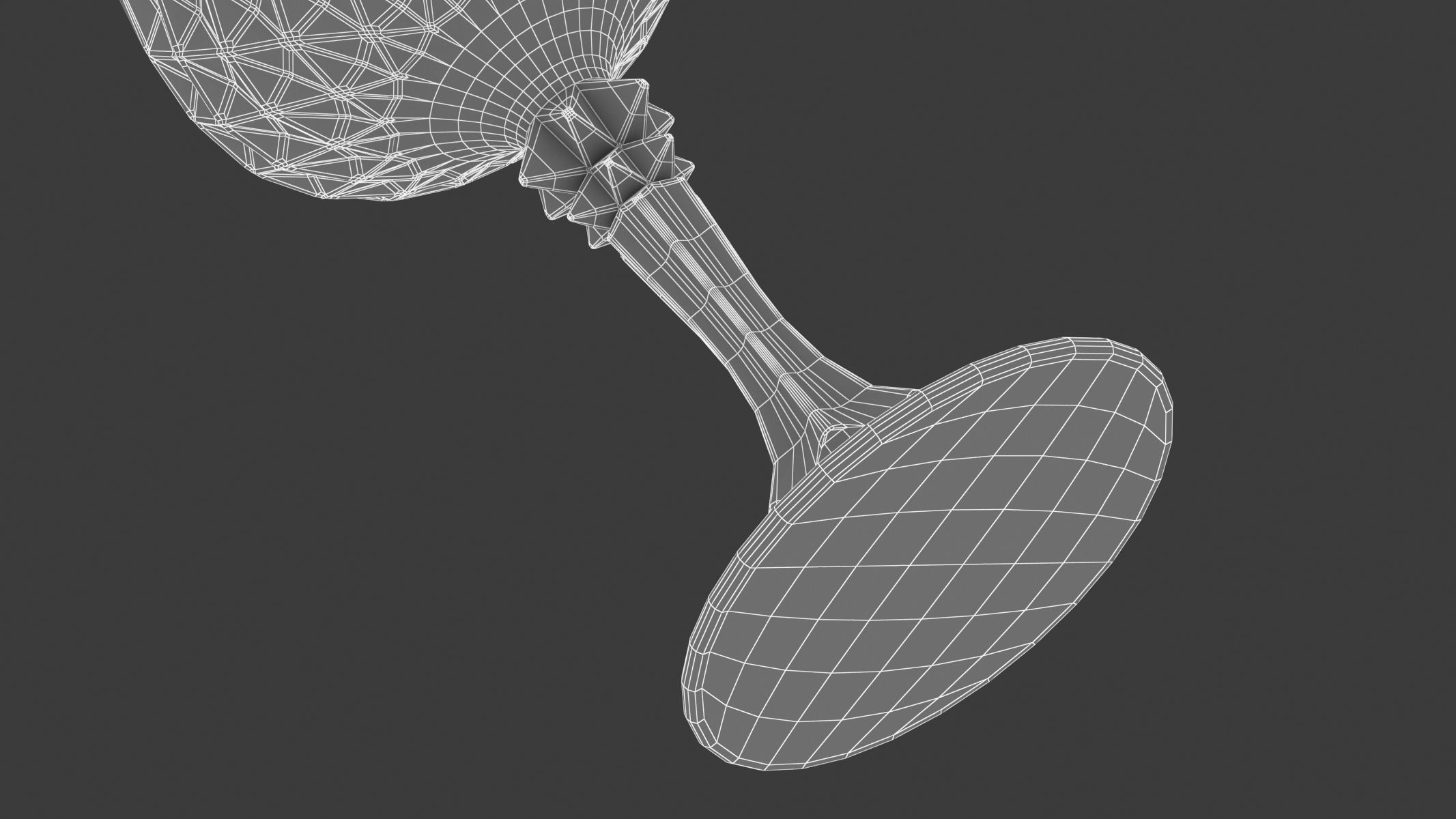 Bar Craft Acrylic Ornate Elegance Wine Glass 3D model_9