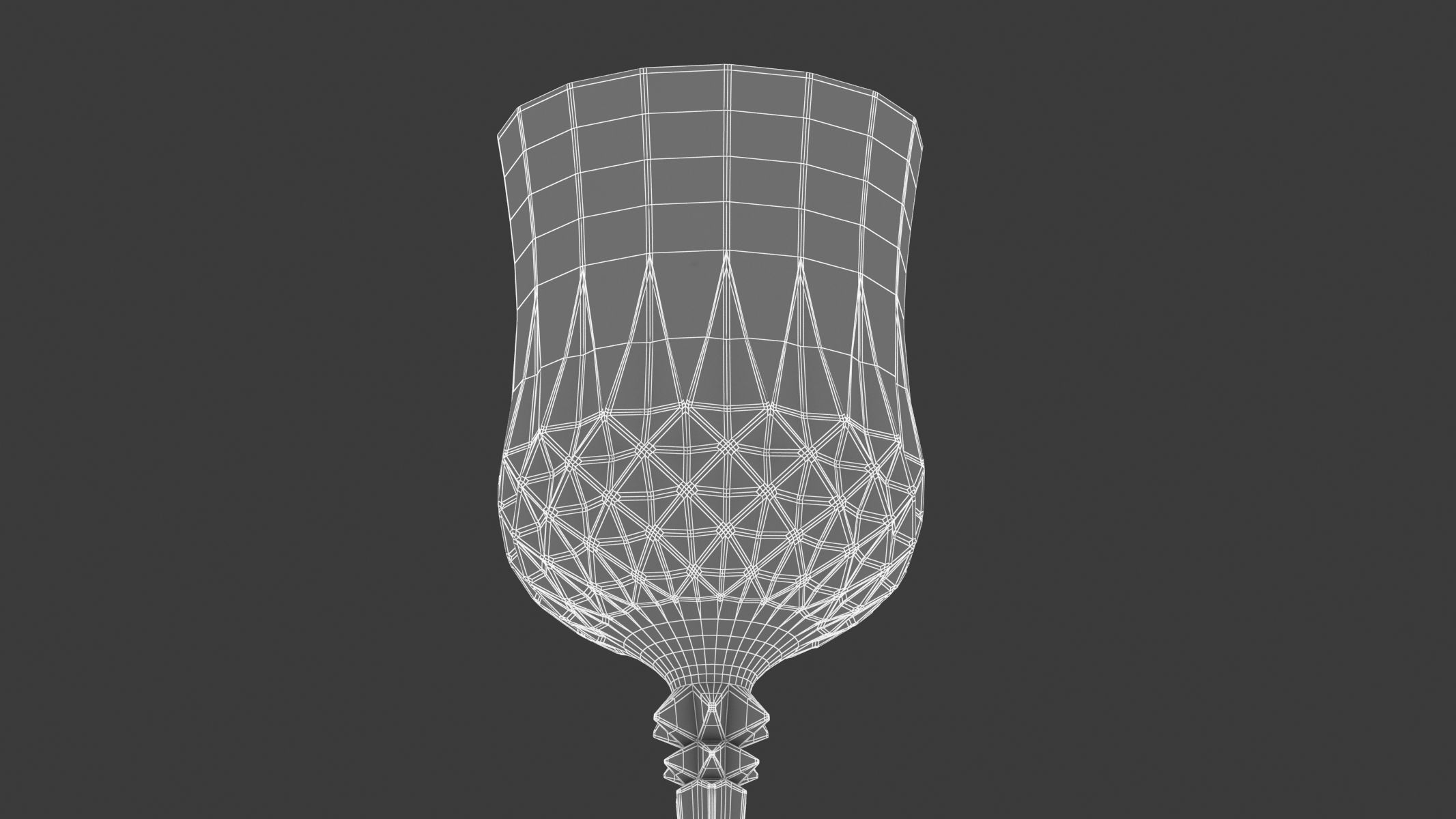 Bar Craft Acrylic Ornate Elegance Wine Glass 3D model_8