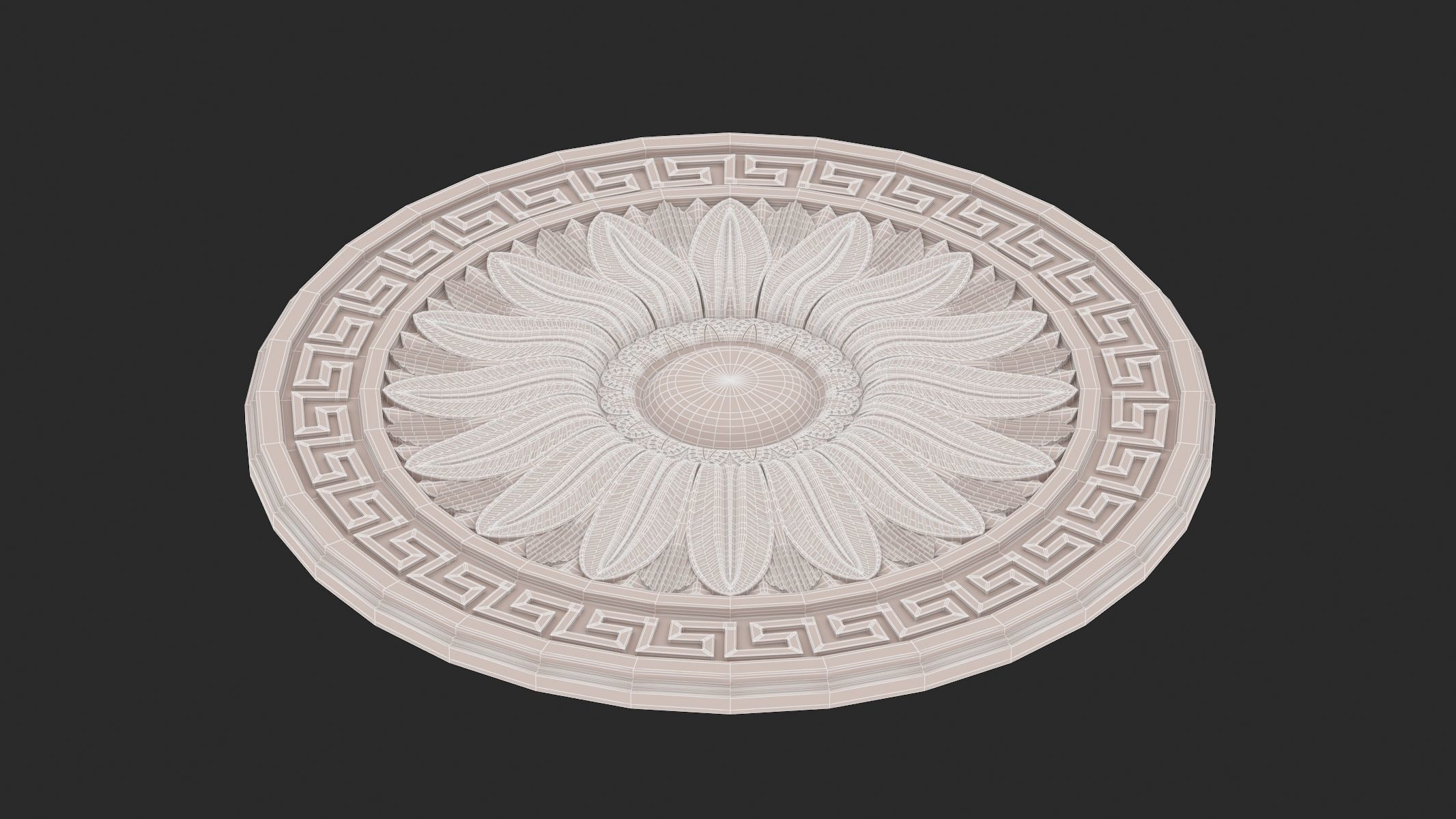  Classic Ceiling Medallion 13 3D model_9