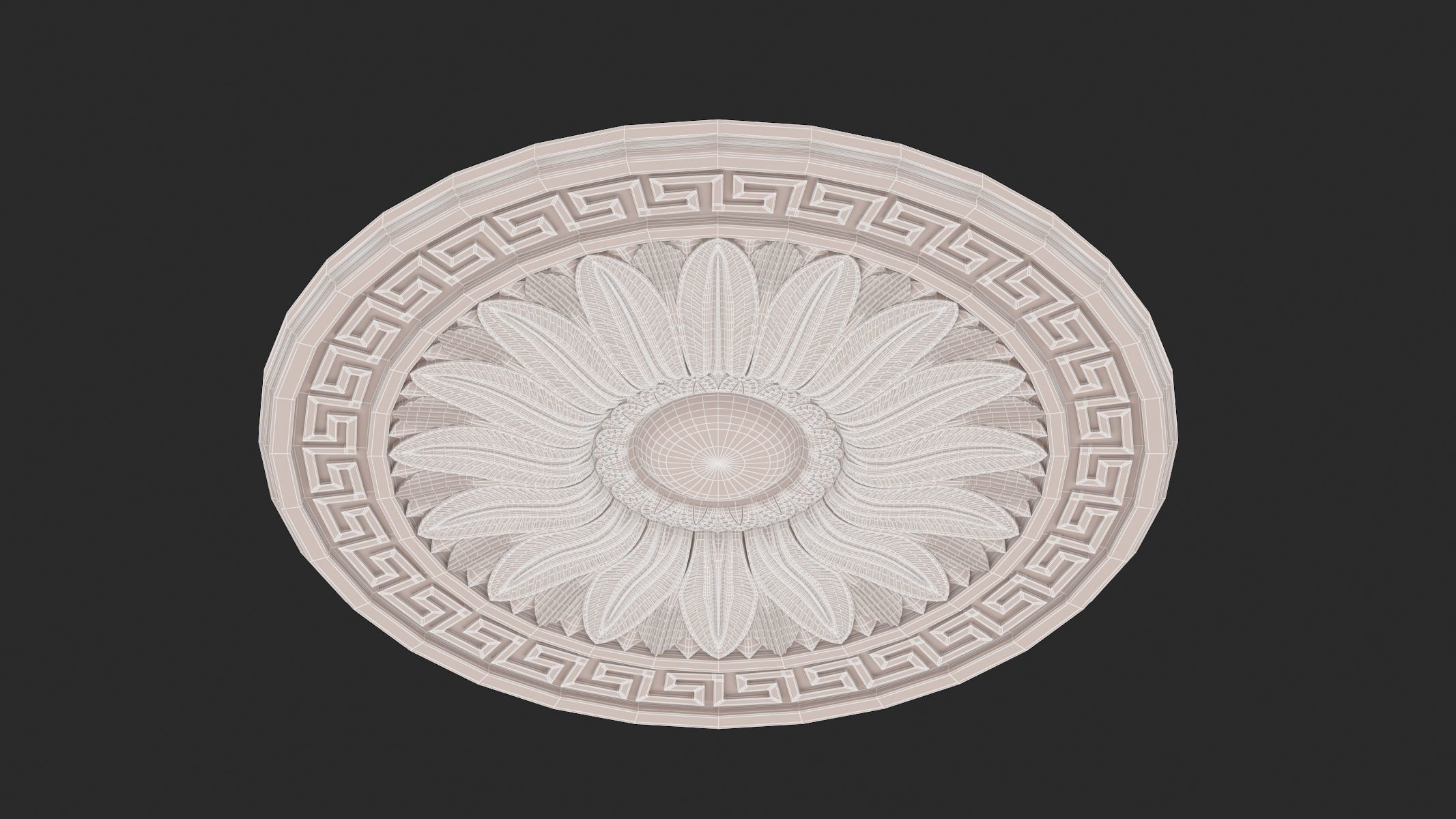  Classic Ceiling Medallion 13 3D model_8