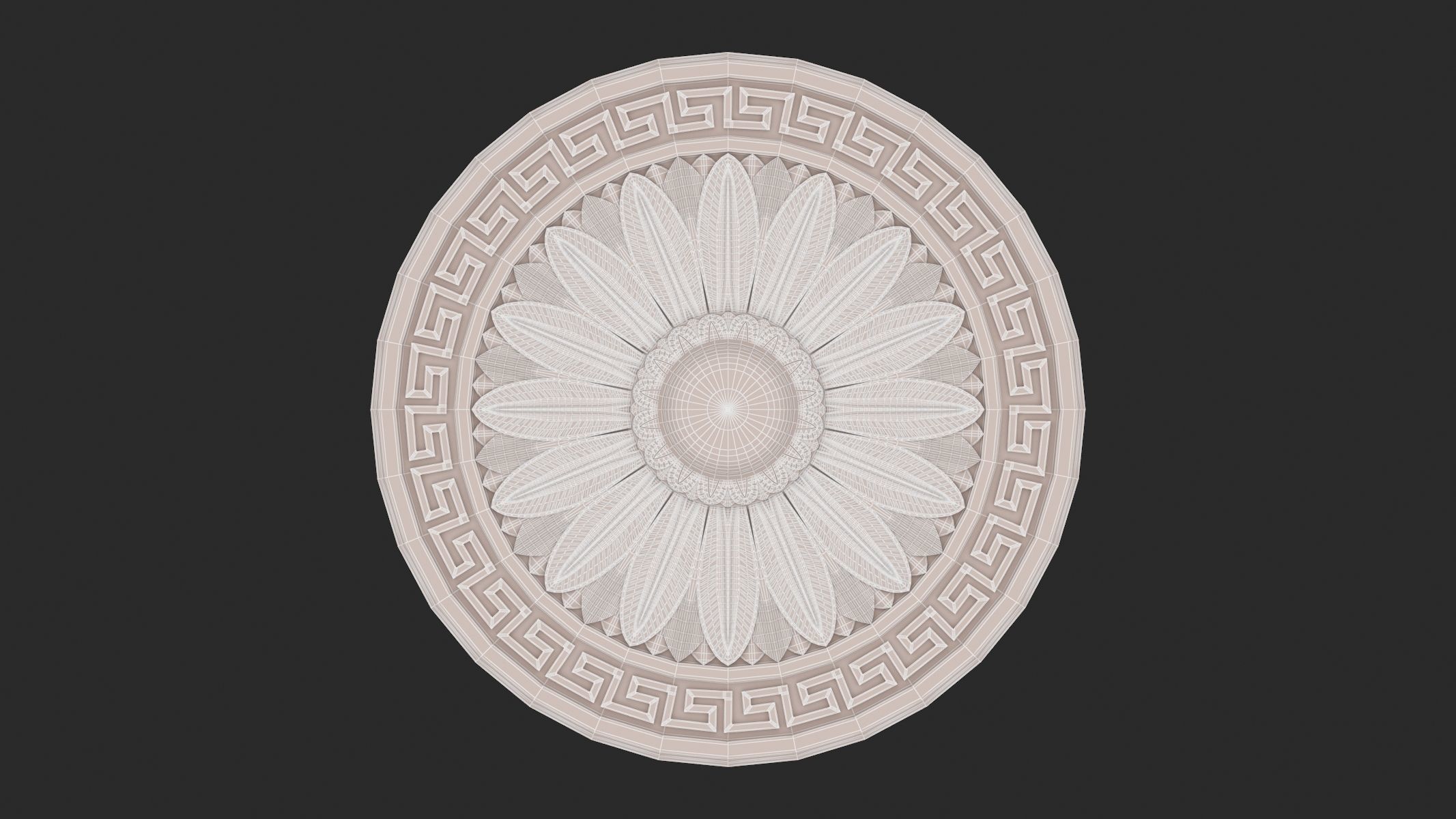  Classic Ceiling Medallion 13 3D model_5