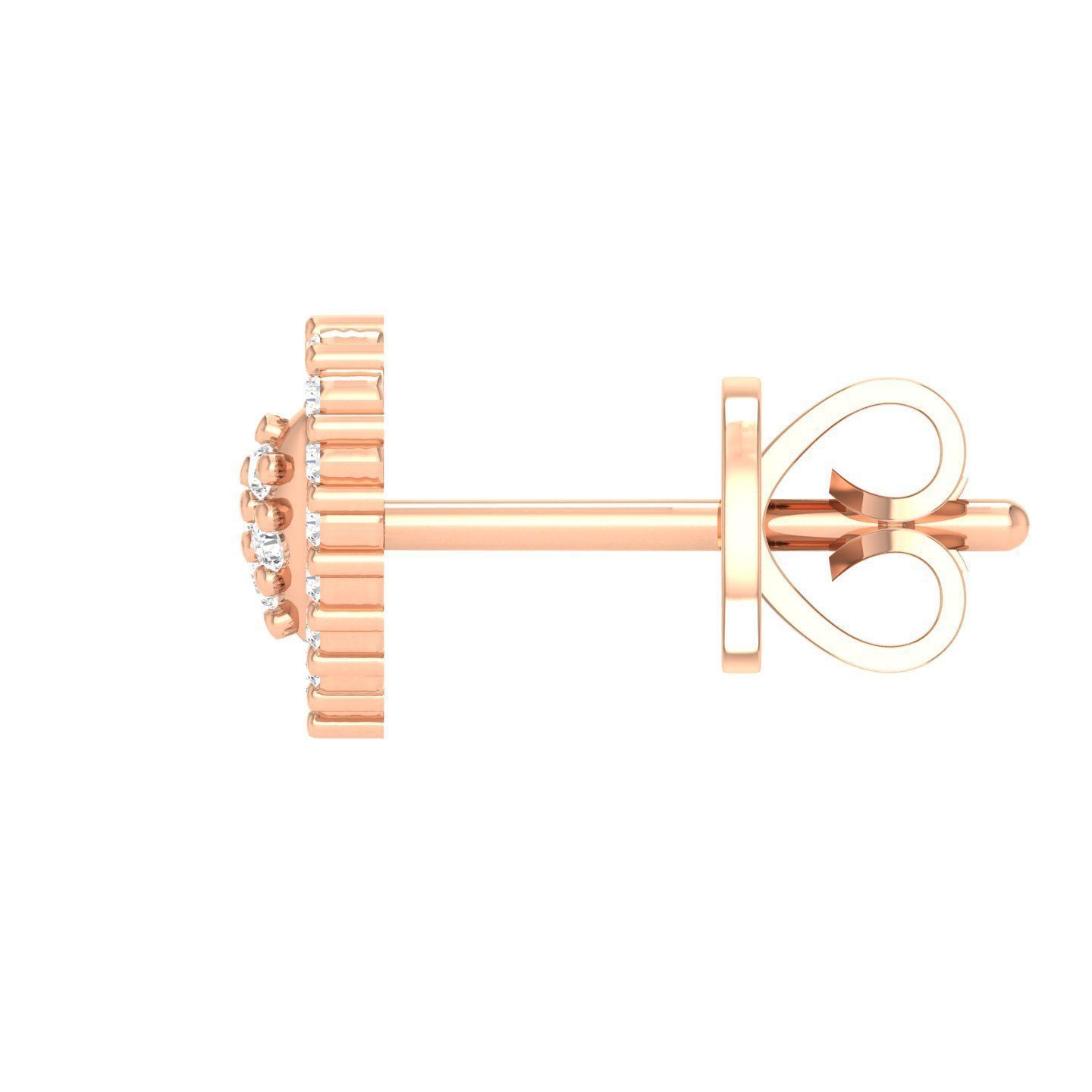 Women Heart Earrings 3dm stl render detail 3D print model_1