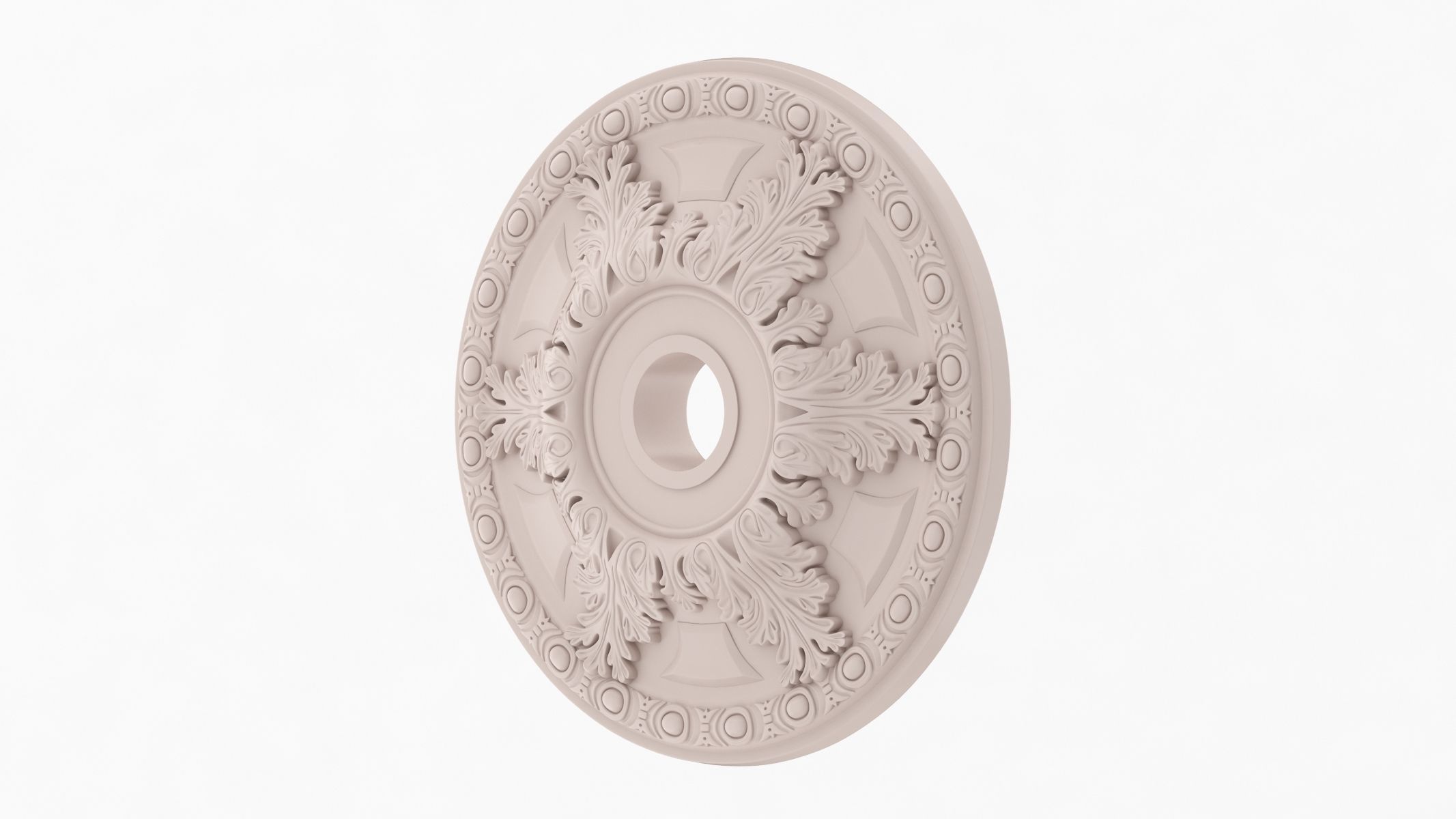 Classic Ceiling Medallion 14 3D model_2