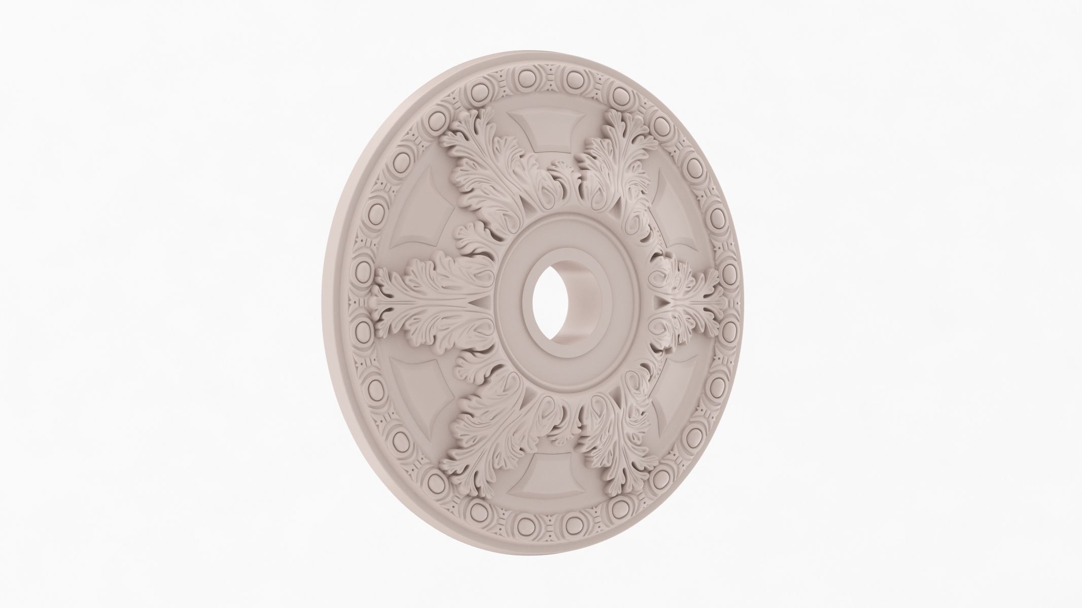 Classic Ceiling Medallion 14 3D model_1