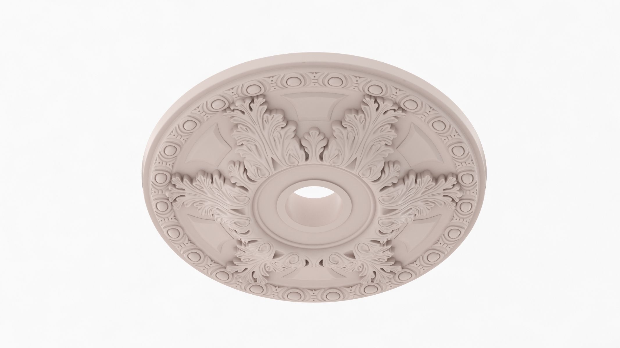 Classic Ceiling Medallion 14 3D model_3