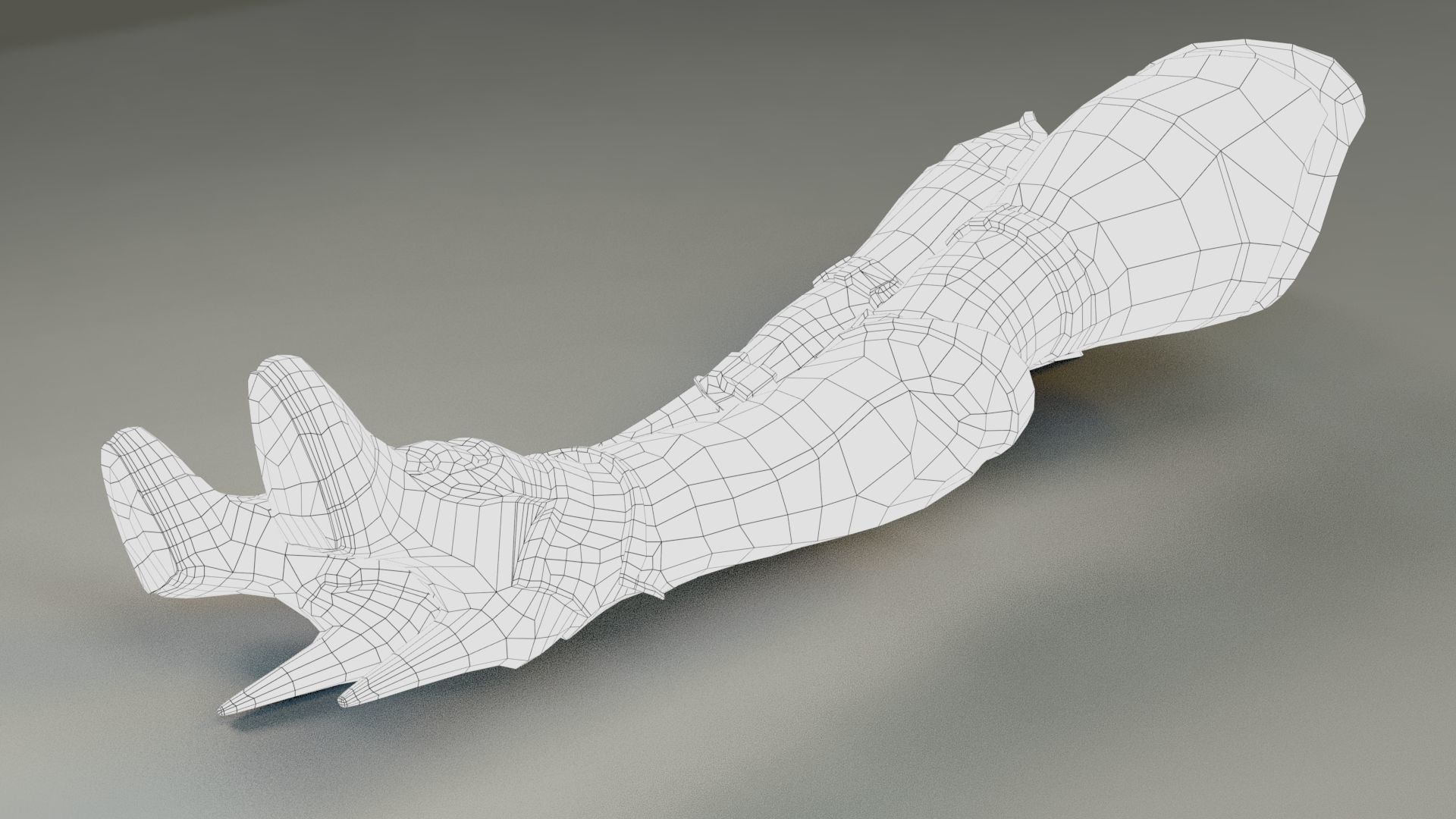 Woman Leg ARmor SEt Low-poly 3D model_9