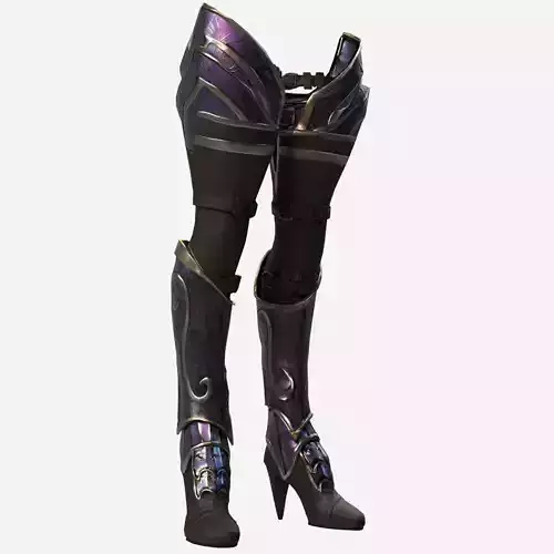 Woman Leg ARmor SEt Low-poly 3D model