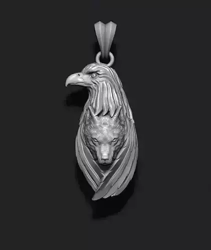 Eagle Wolf pendant