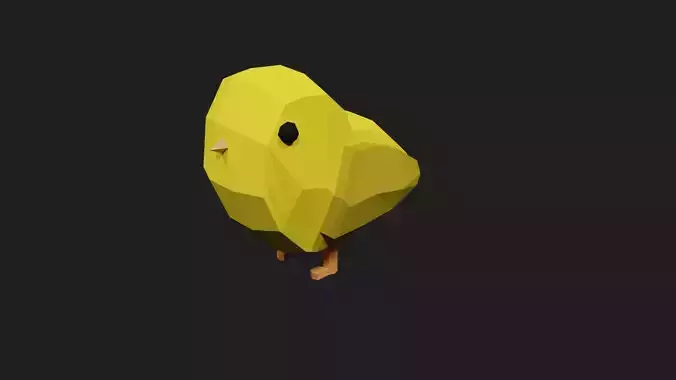 Lowpoly Chick bird
