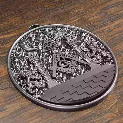 Pendant Twin Pillars Boaz and Jachin 3D print model